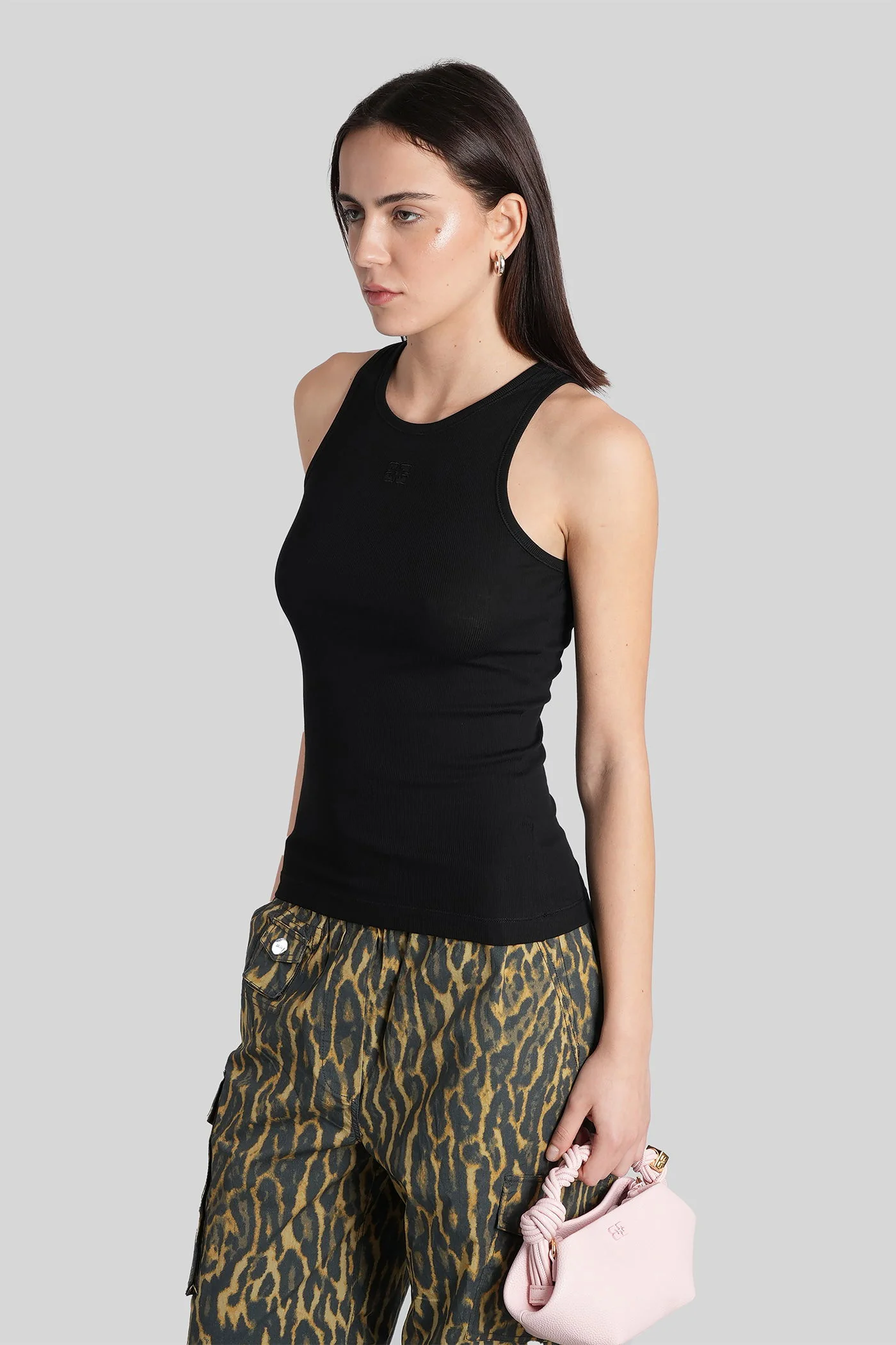 tank Top in black cotton - Image 19
