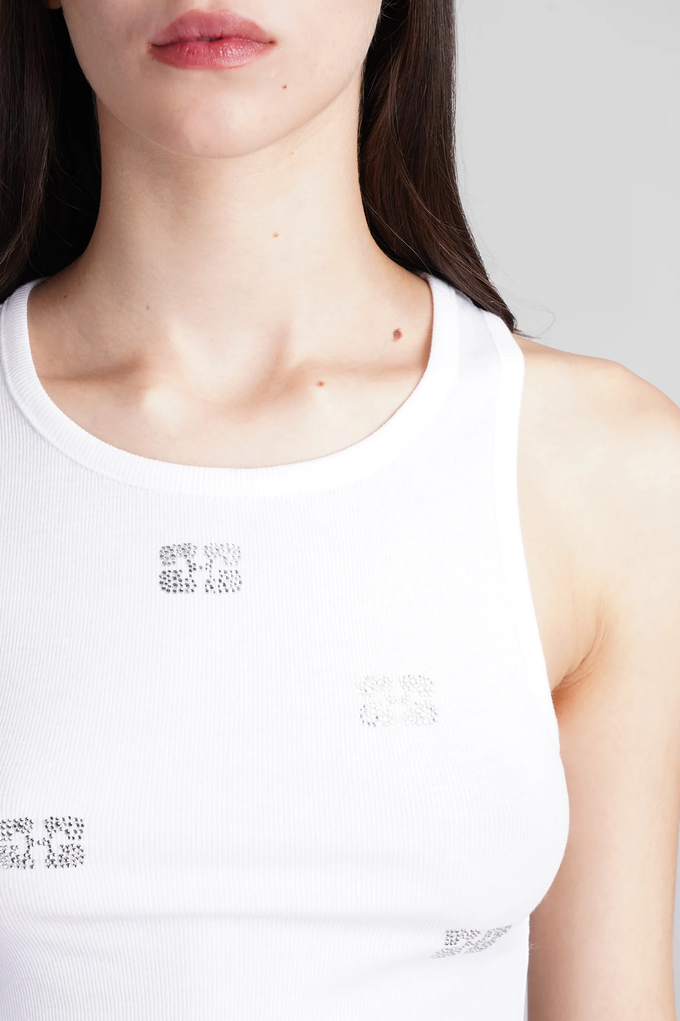 tank Top in white cotton - Image 5