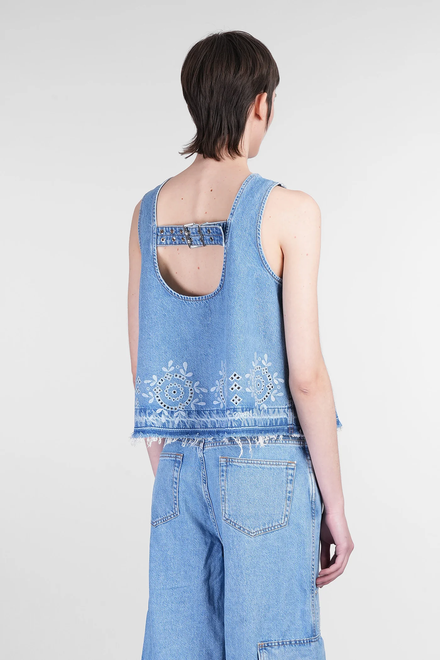 Topwear in blue cotton - Image 3