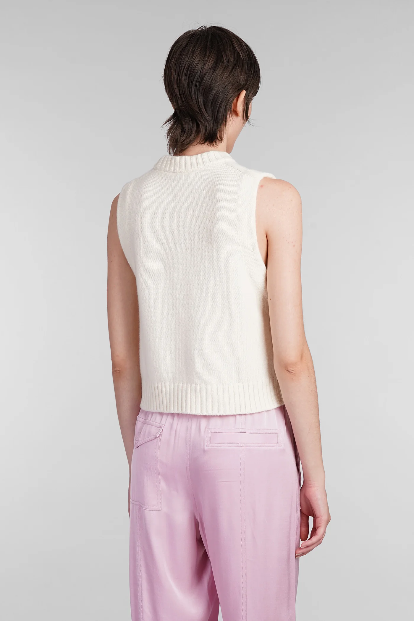 Vest in beige wool - Image 3