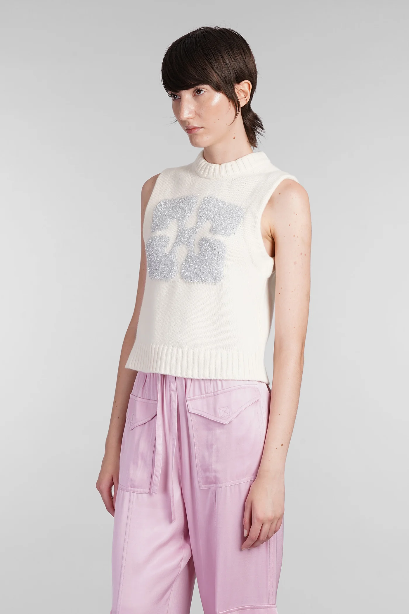 Vest in beige wool - Image 4