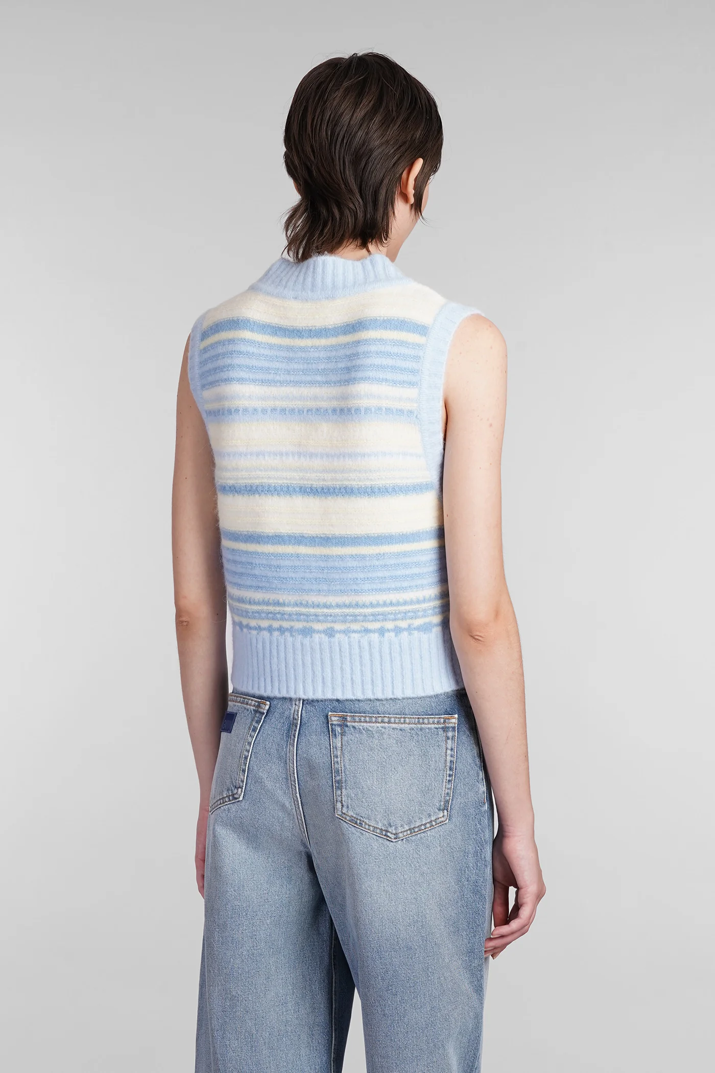 Vest in cyan wool - Image 3