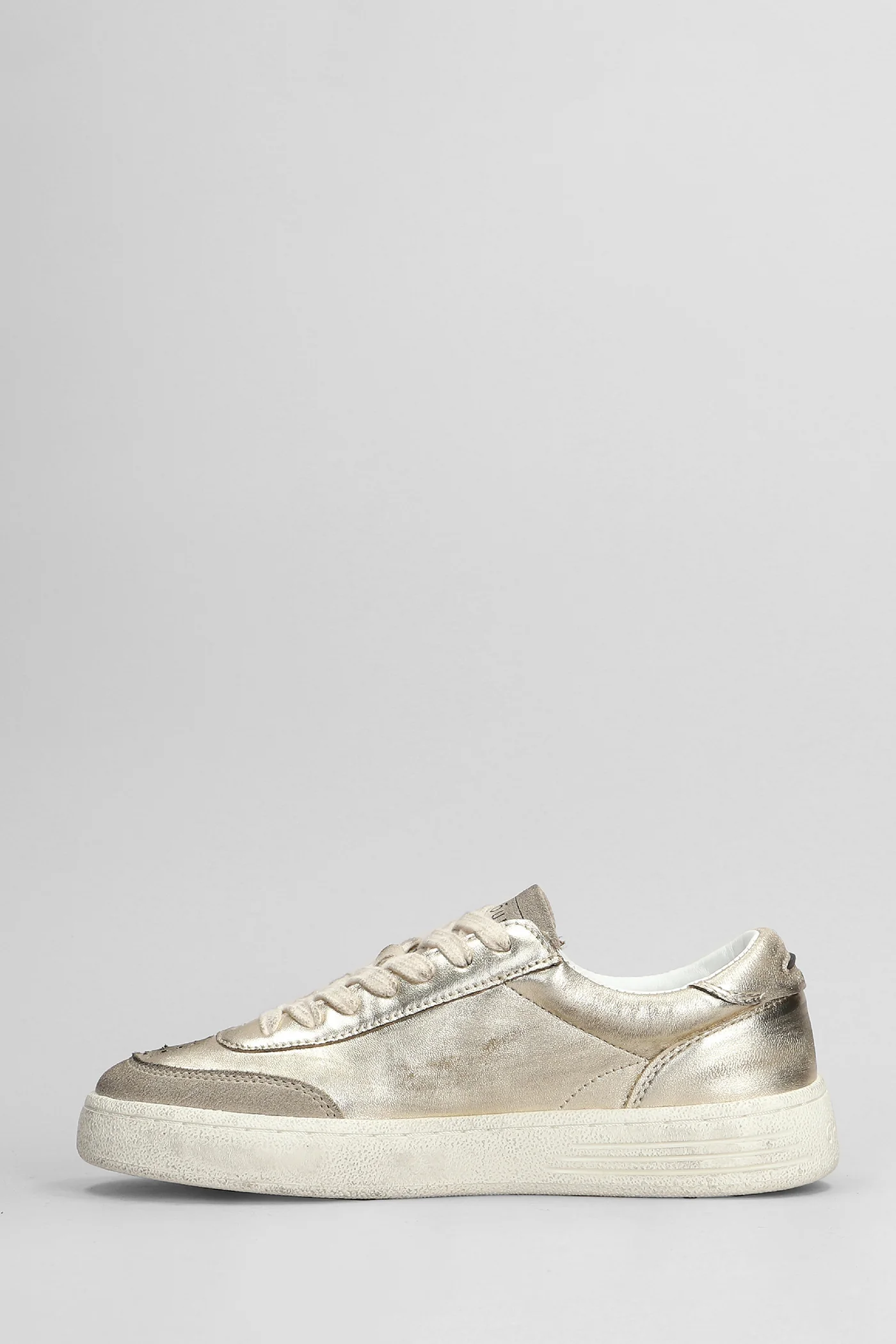 Lido Brushed Sneakers in gold leather - Image 3