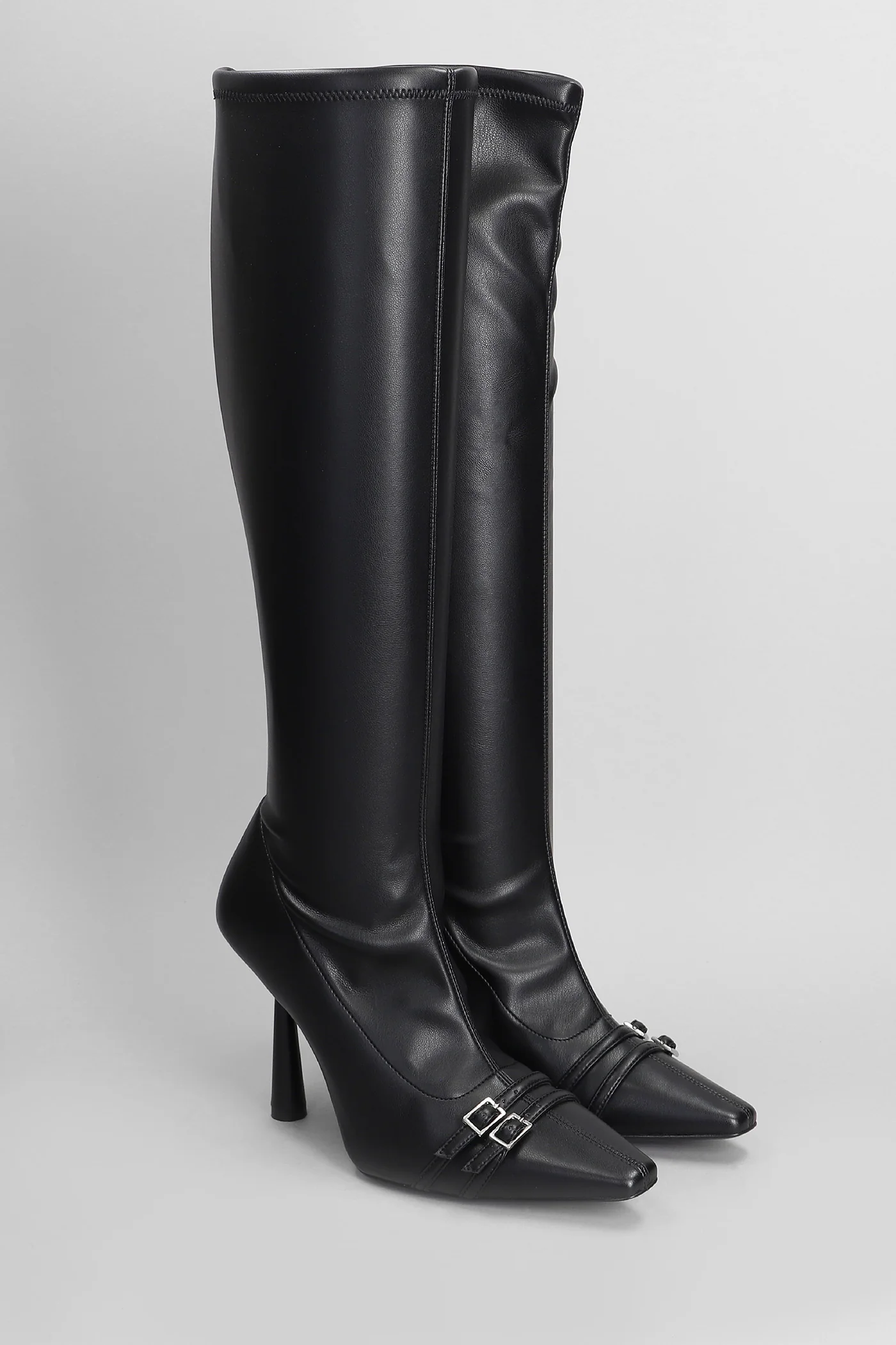 Edith High heels boots in black leather - Image 2