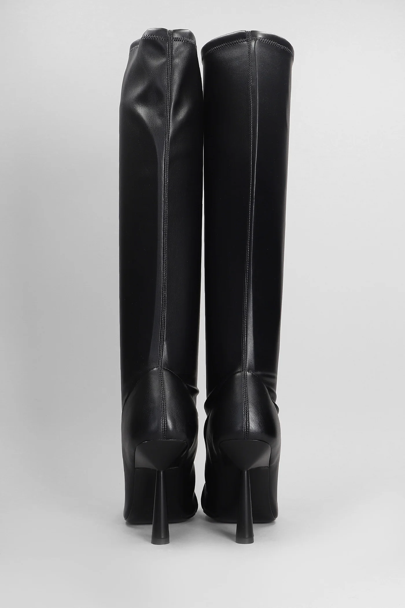 Edith High heels boots in black leather - Image 4