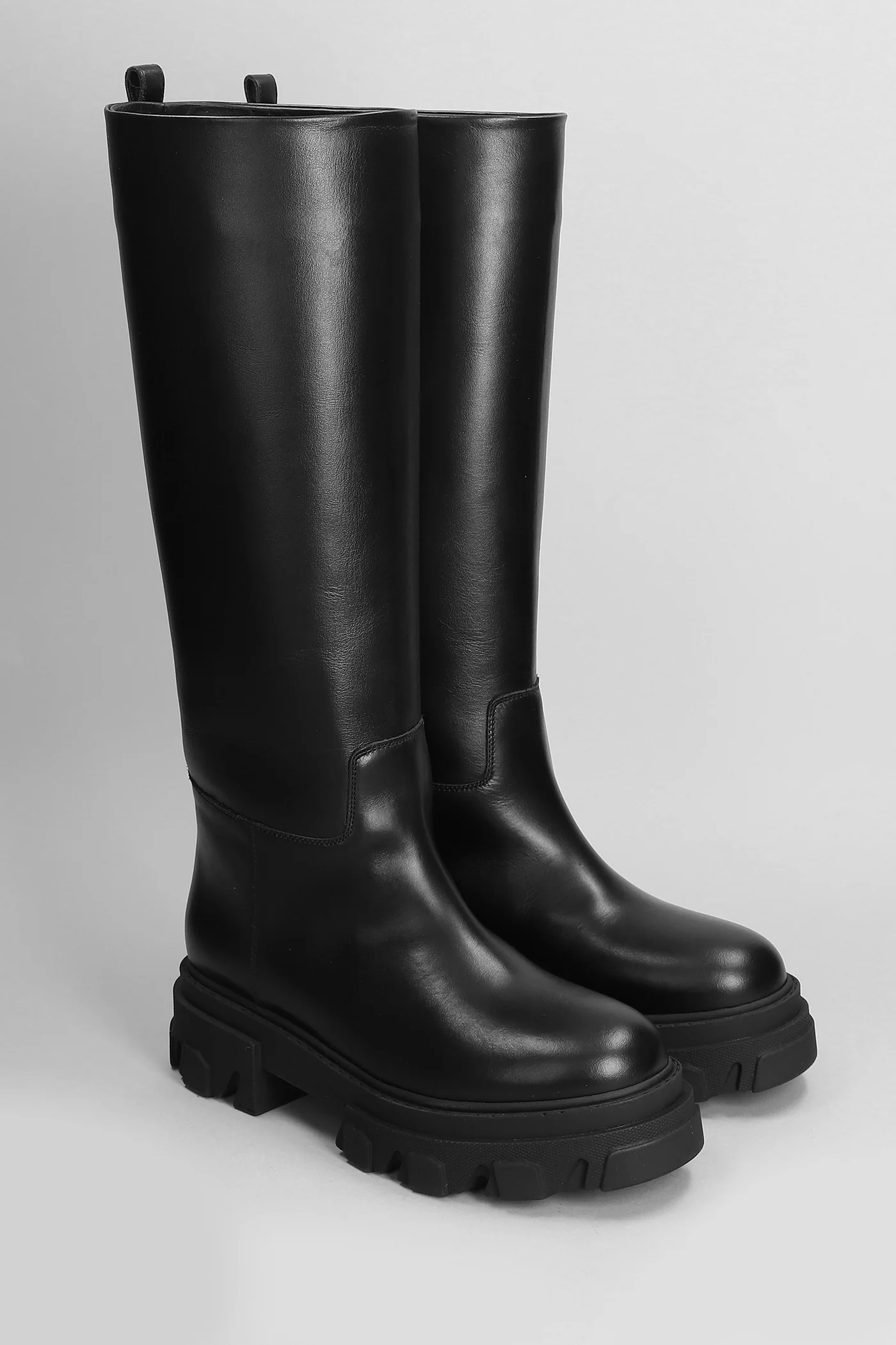 Perni 07 low heels boots in black leather - Image 2