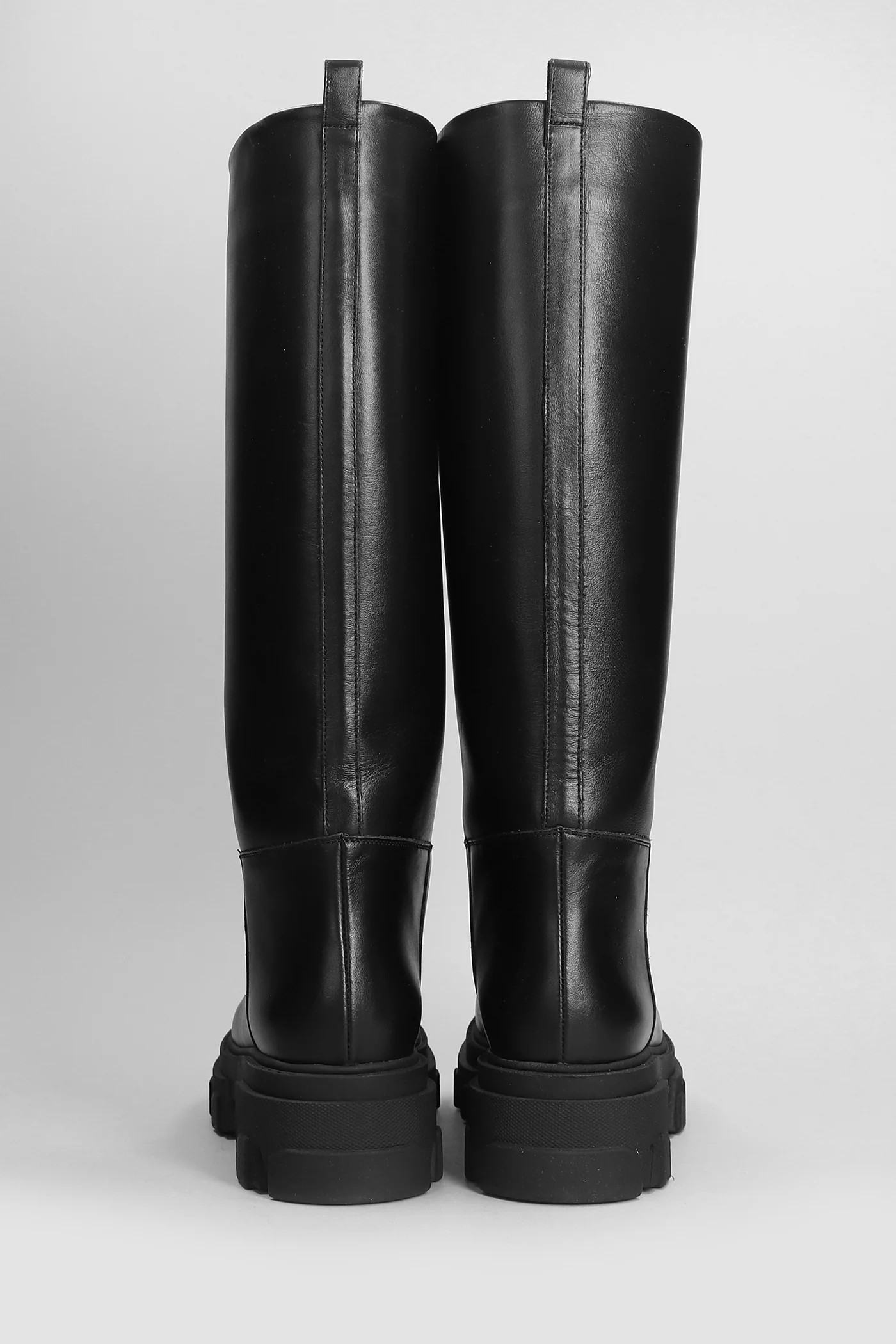 Perni 07 low heels boots in black leather - Image 4
