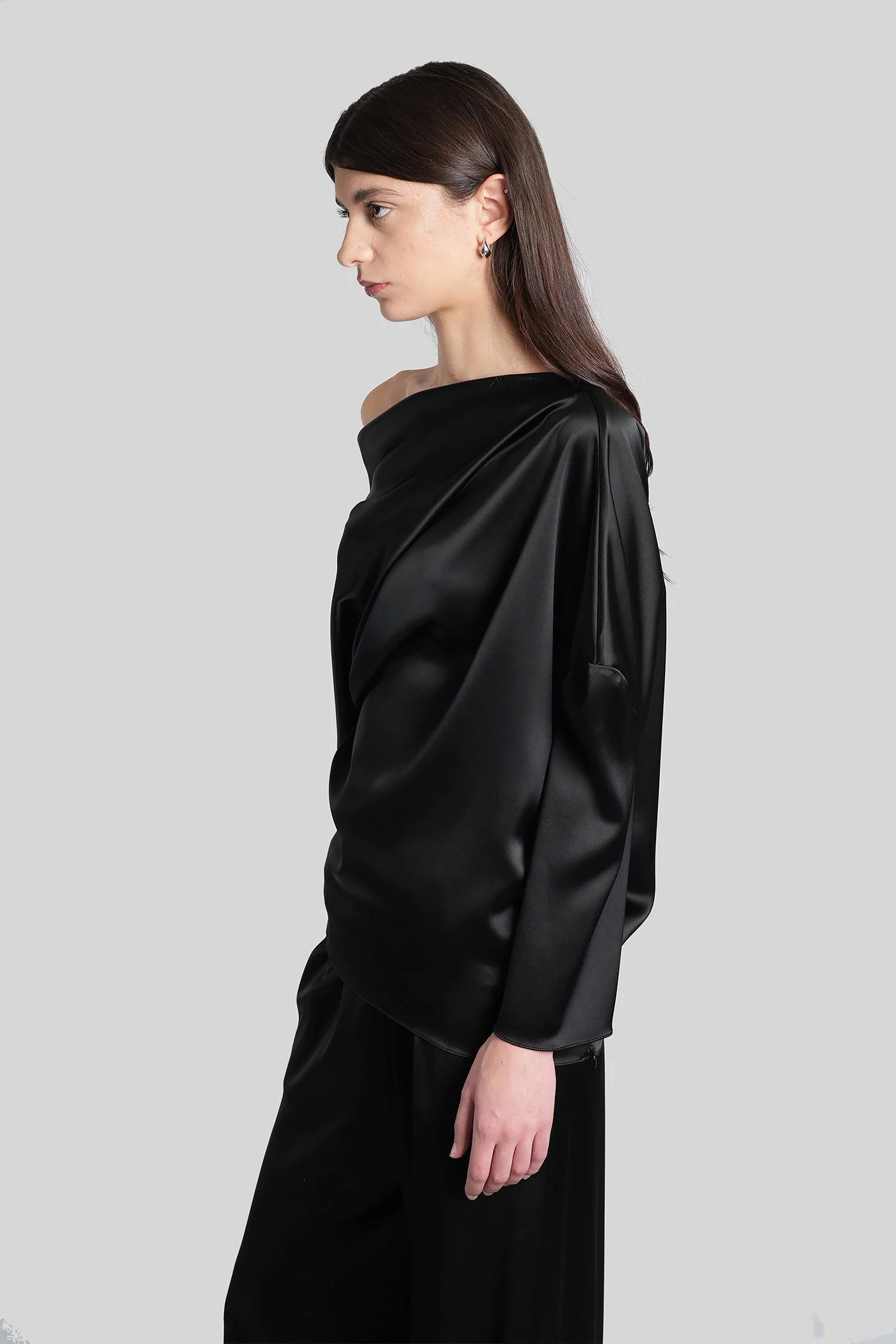 Maja top Topwear in black Triacetate - Image 4