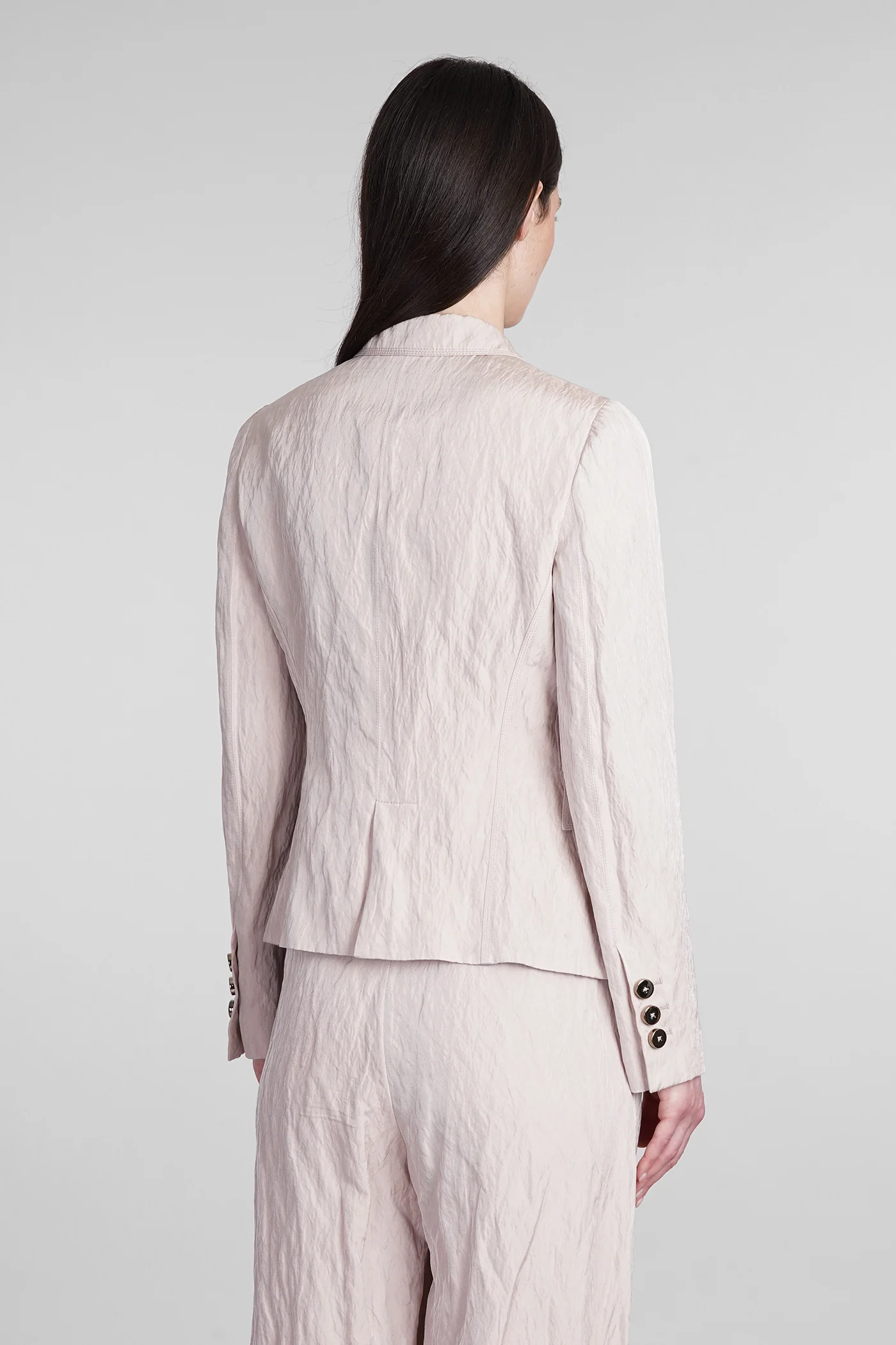 Blazer in rose-pink viscose - Image 3