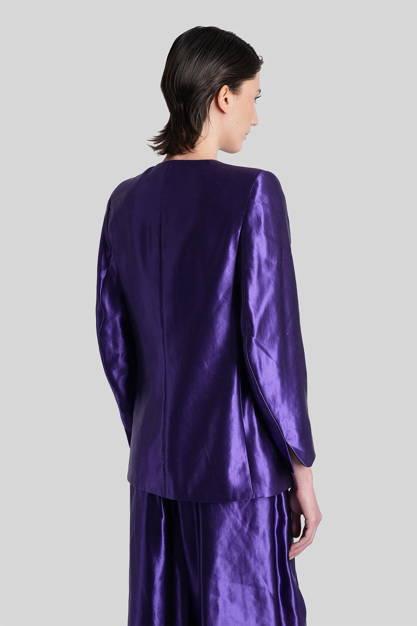 Blazer in Viola linen - Image 3
