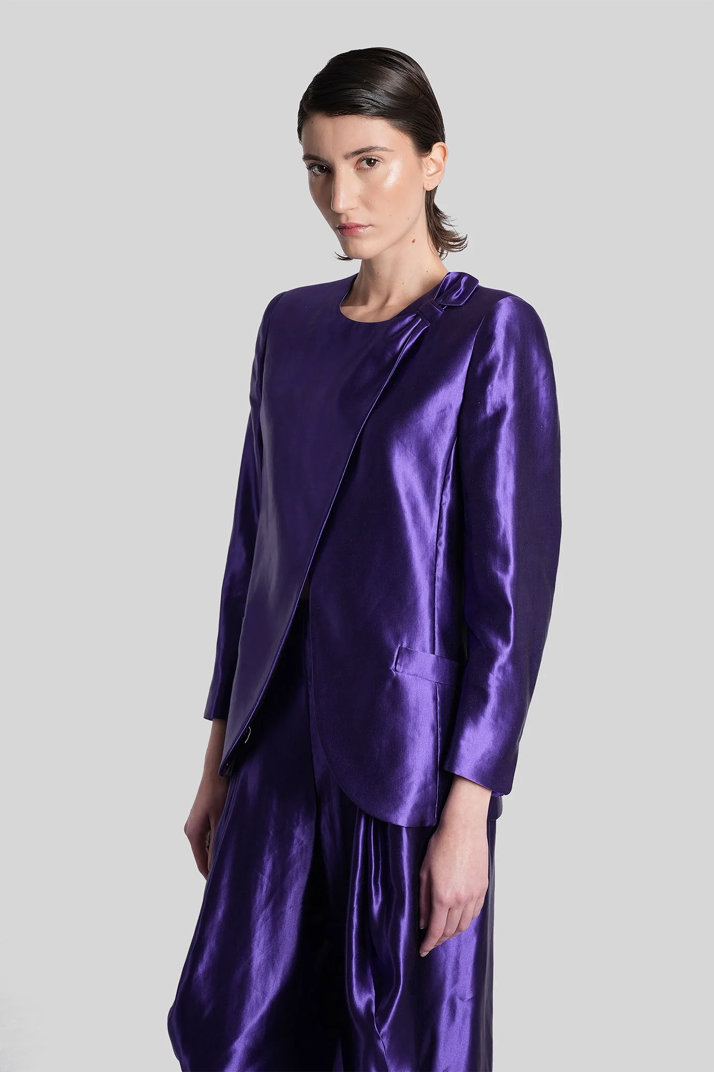 Blazer in Viola linen - Image 4