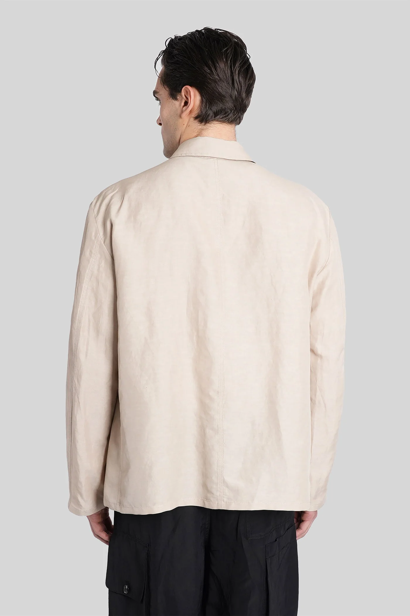 Casual jacket in beige viscose - Image 3