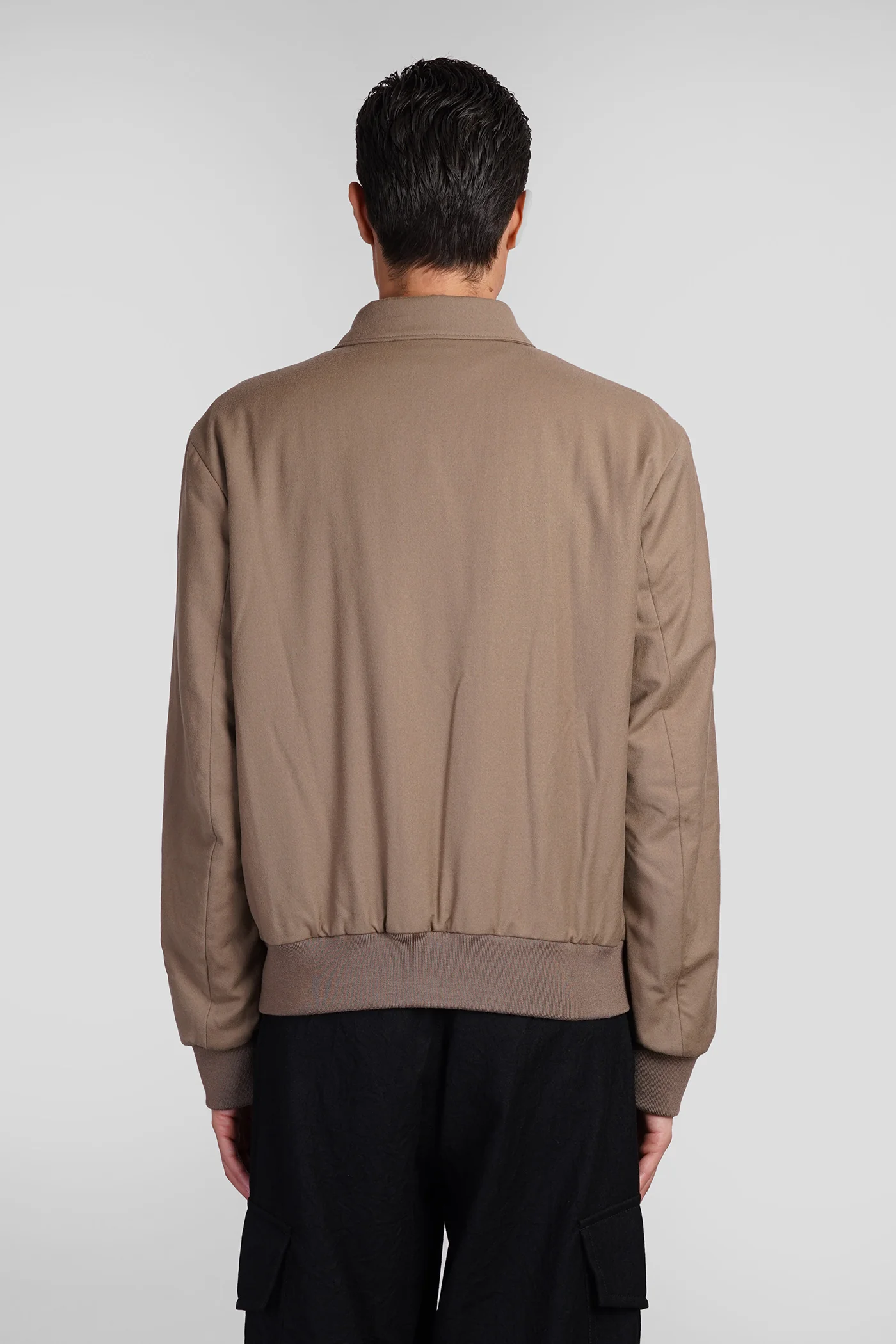 Casual jacket in beige wool - Image 3
