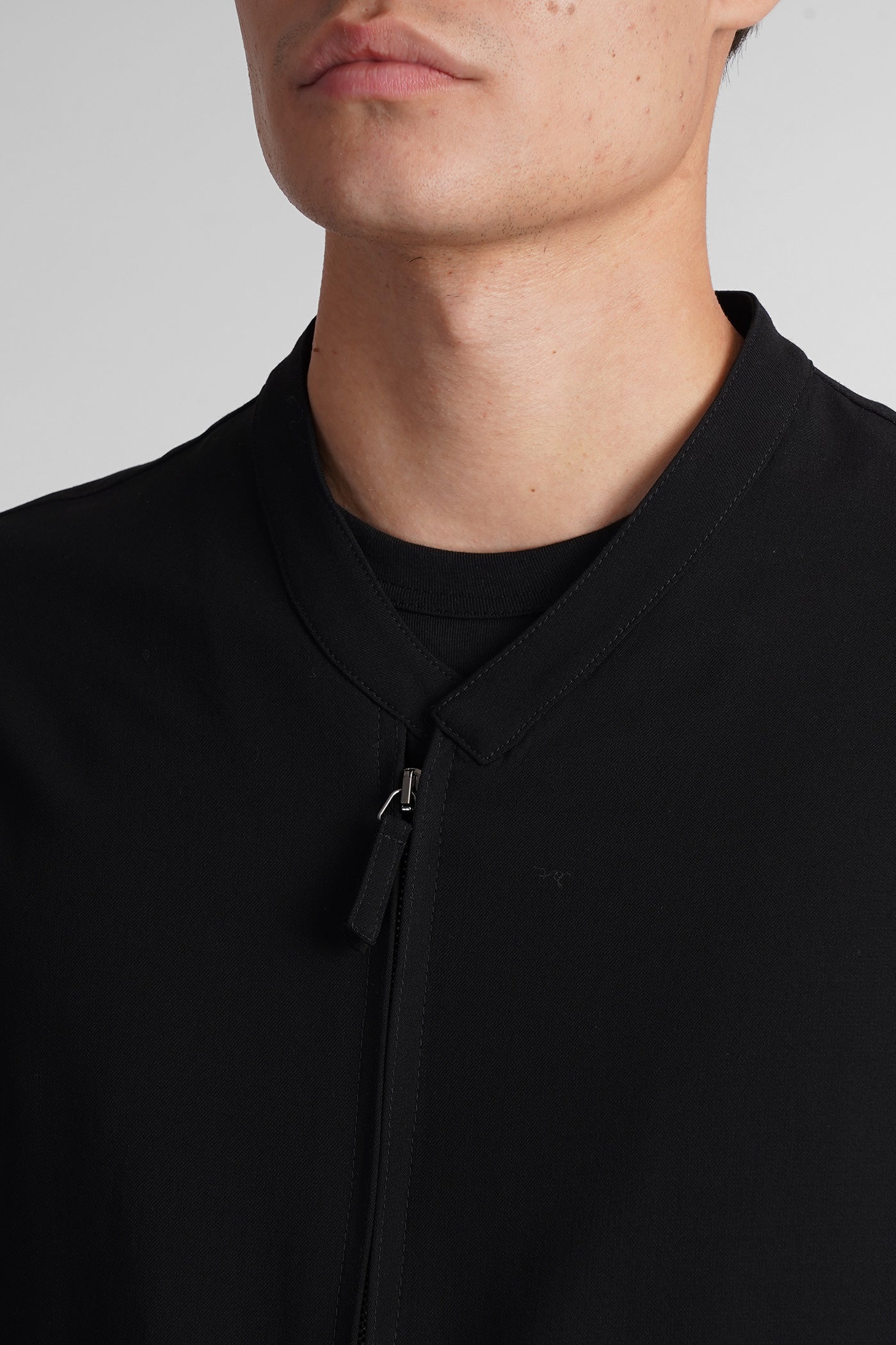 Casual jacket in black wool - Image 5