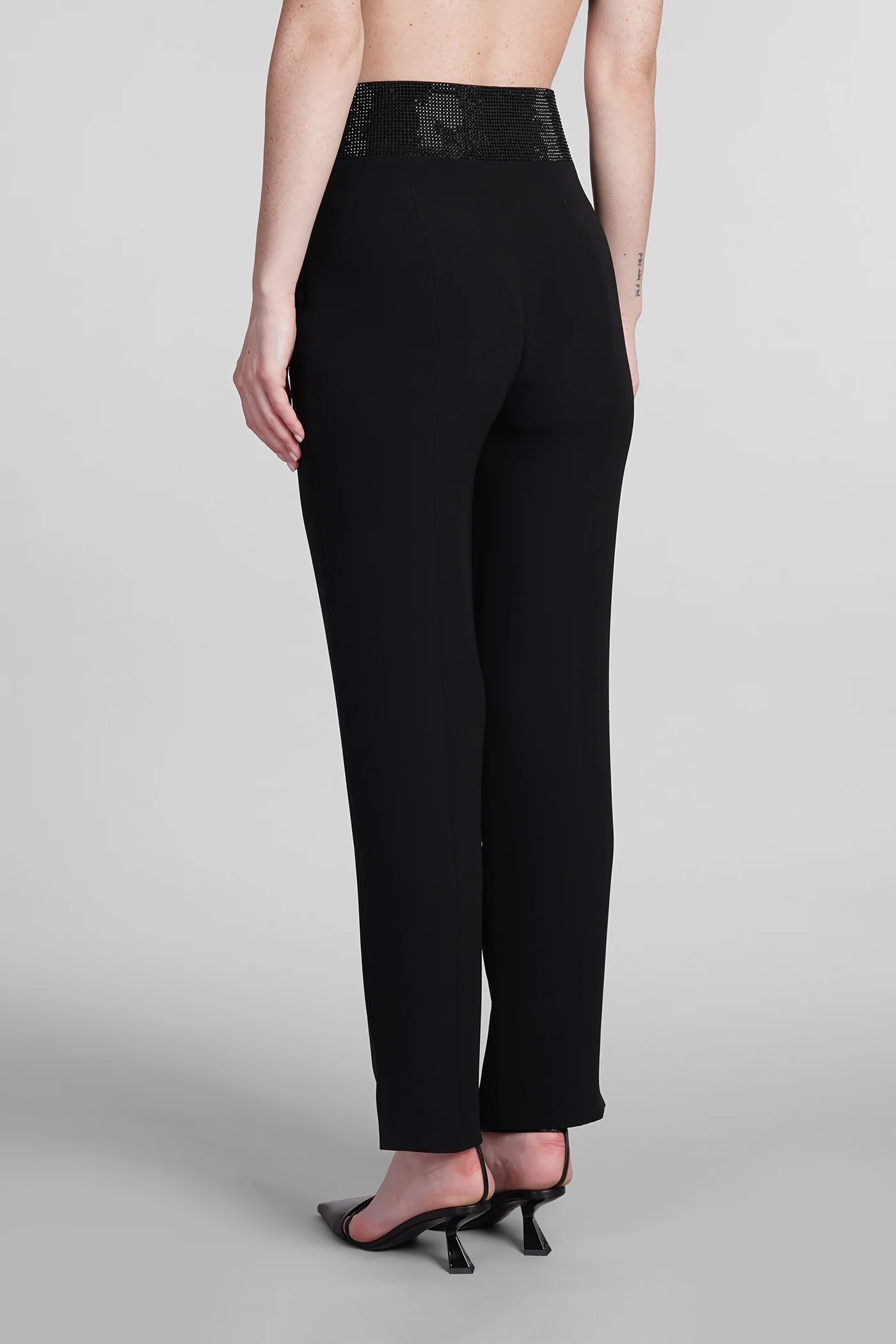Pants in black silk - Image 3