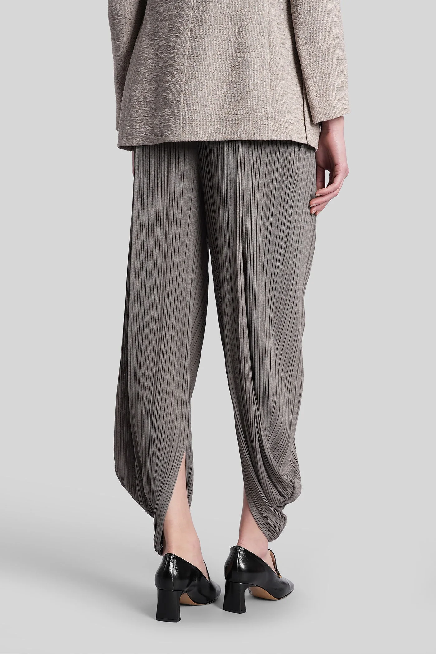Pants in grey polyester - Image 3