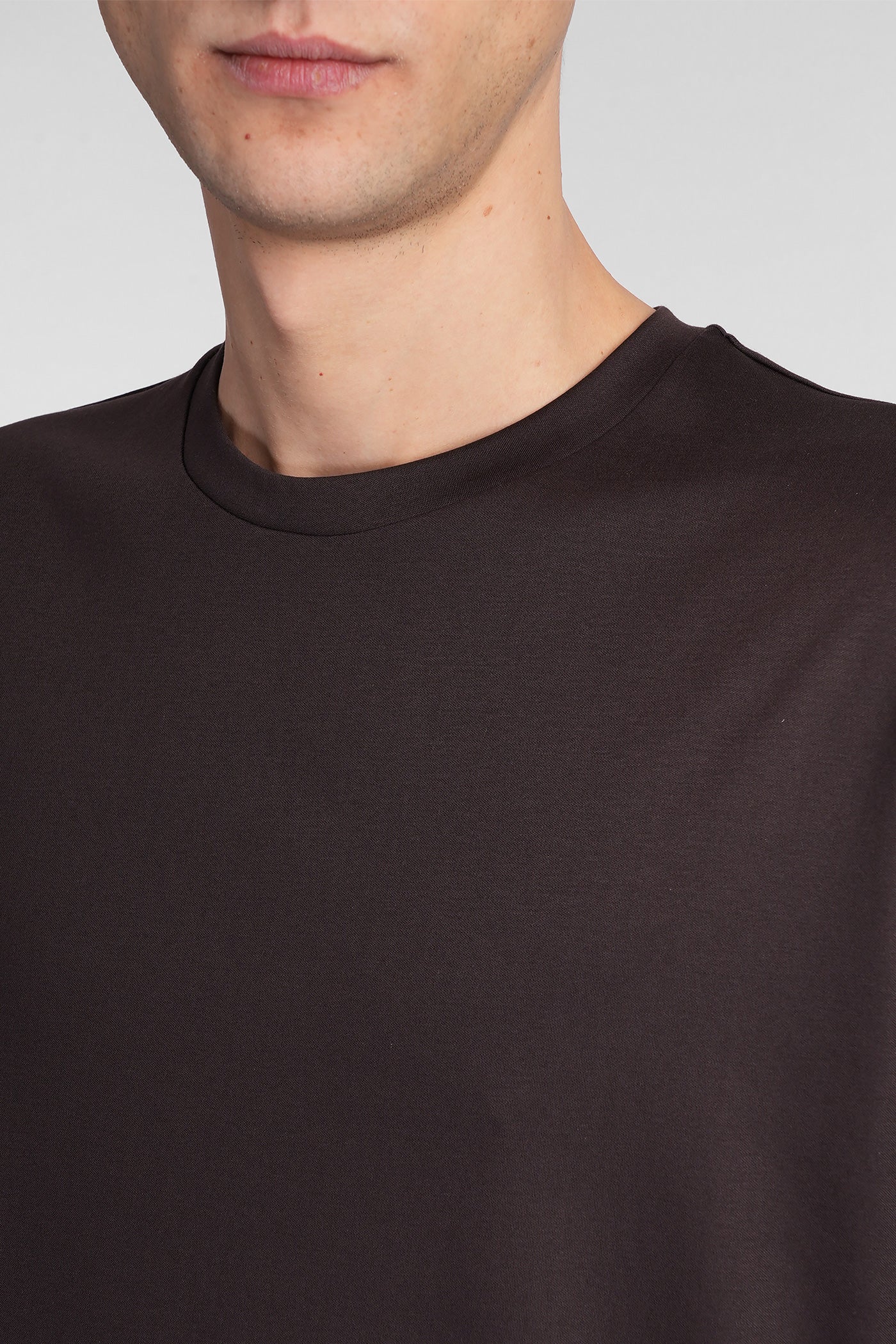T-Shirt in brown cotton - Image 5