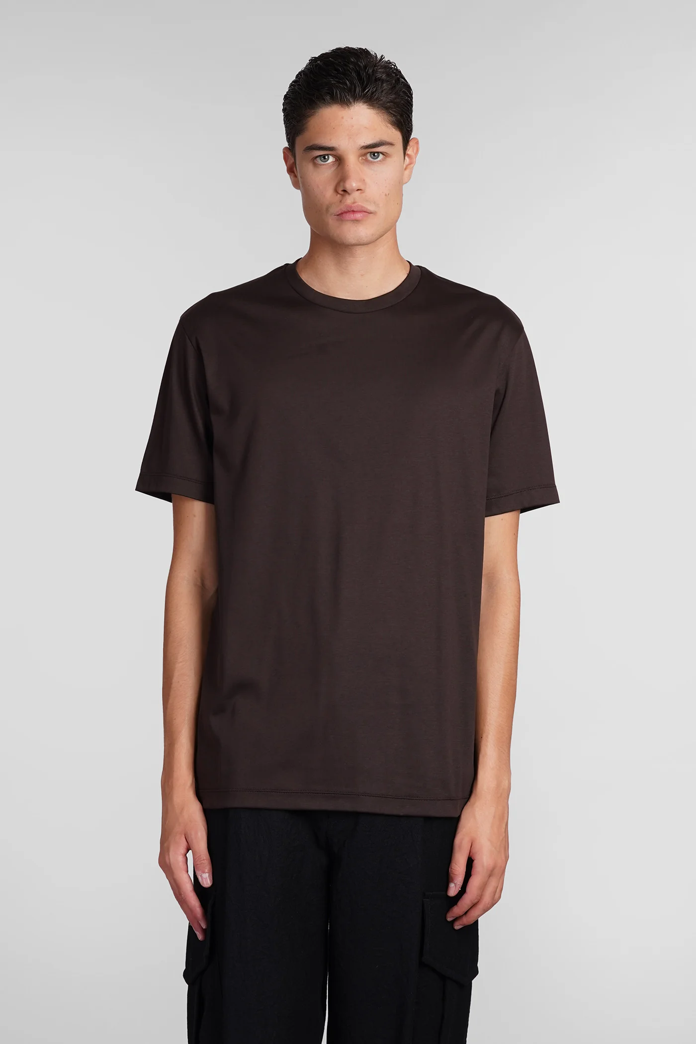 T-Shirt in brown cotton