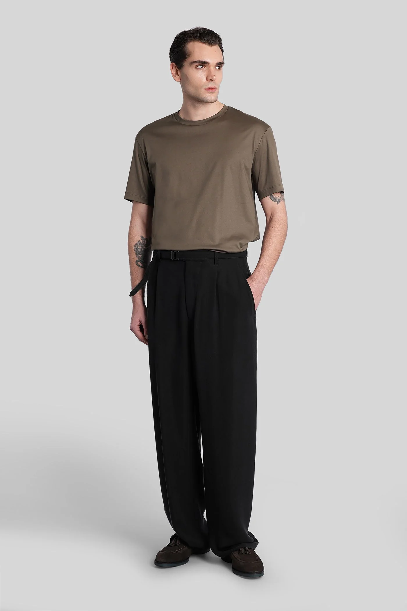 T-Shirt in brown cotton - Image 2