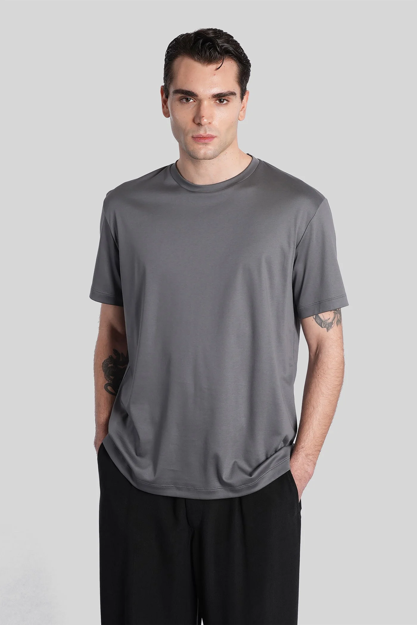 T-Shirt in grey cotton