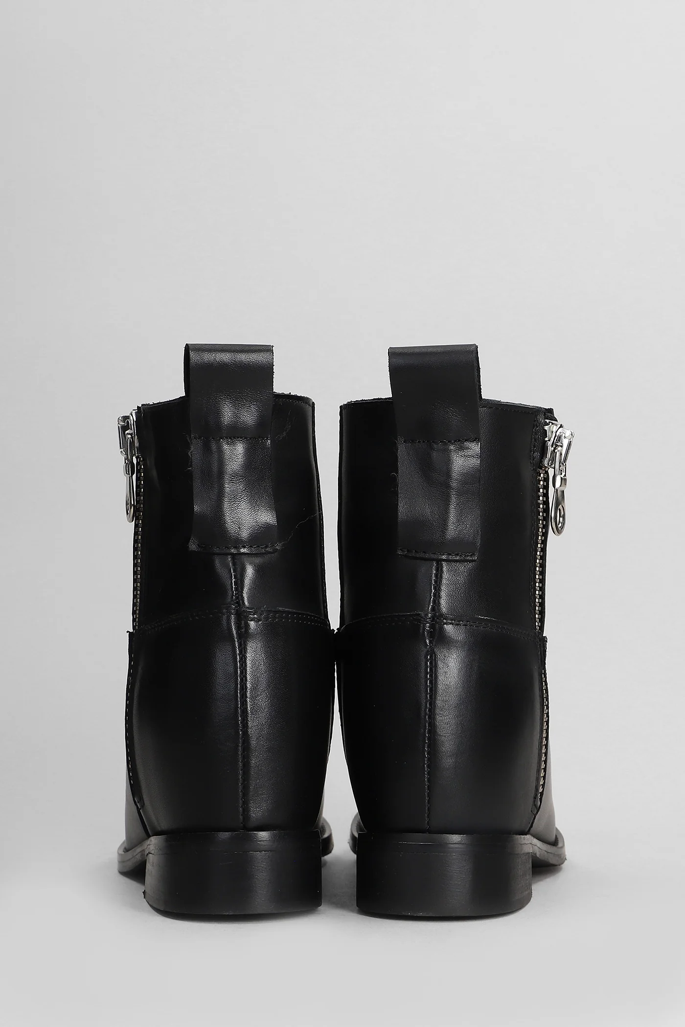 Agadir Ankle boots inside wedge in black leather - Image 4