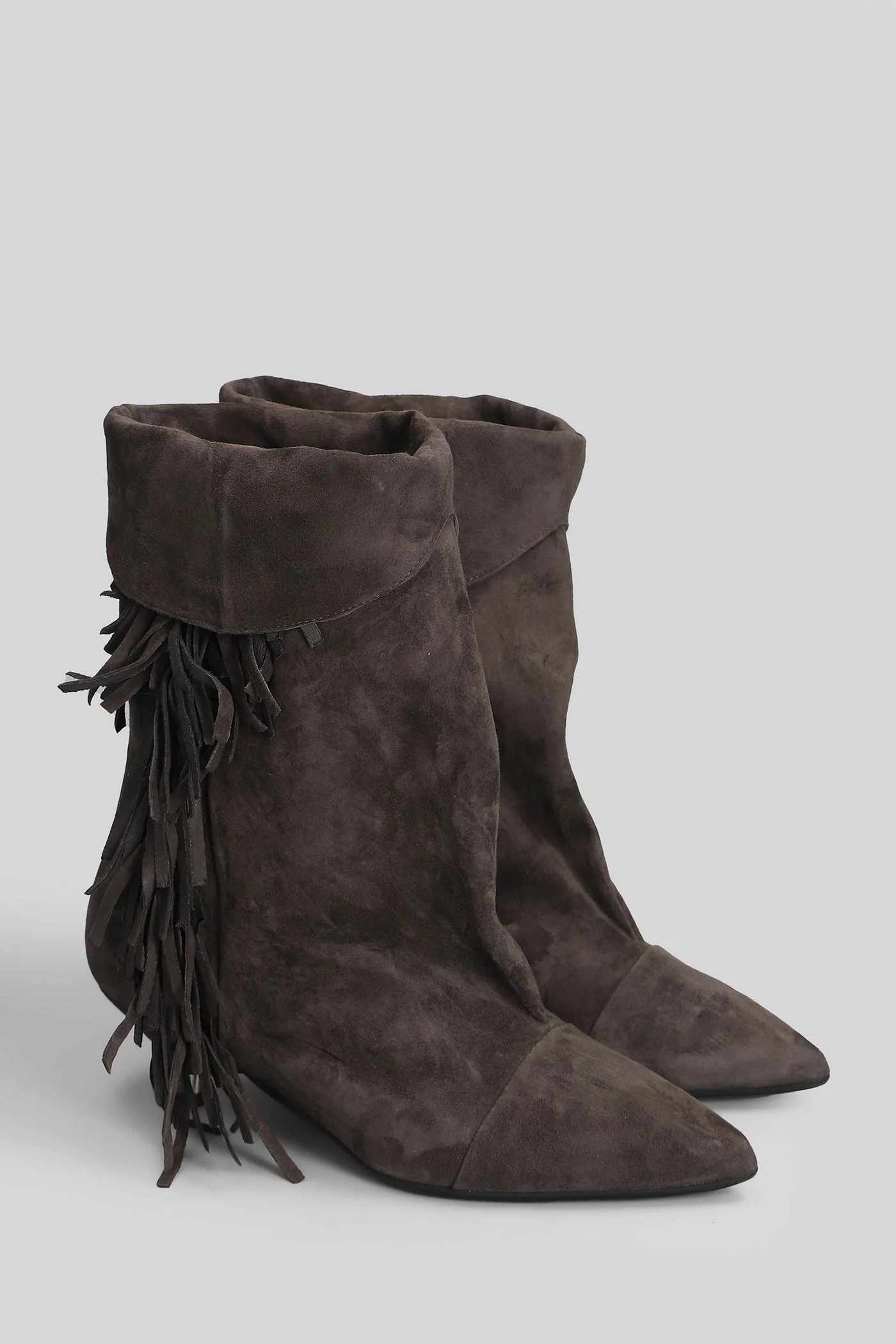 Ariana low heels Ankle boots in dark brown suede - Image 2