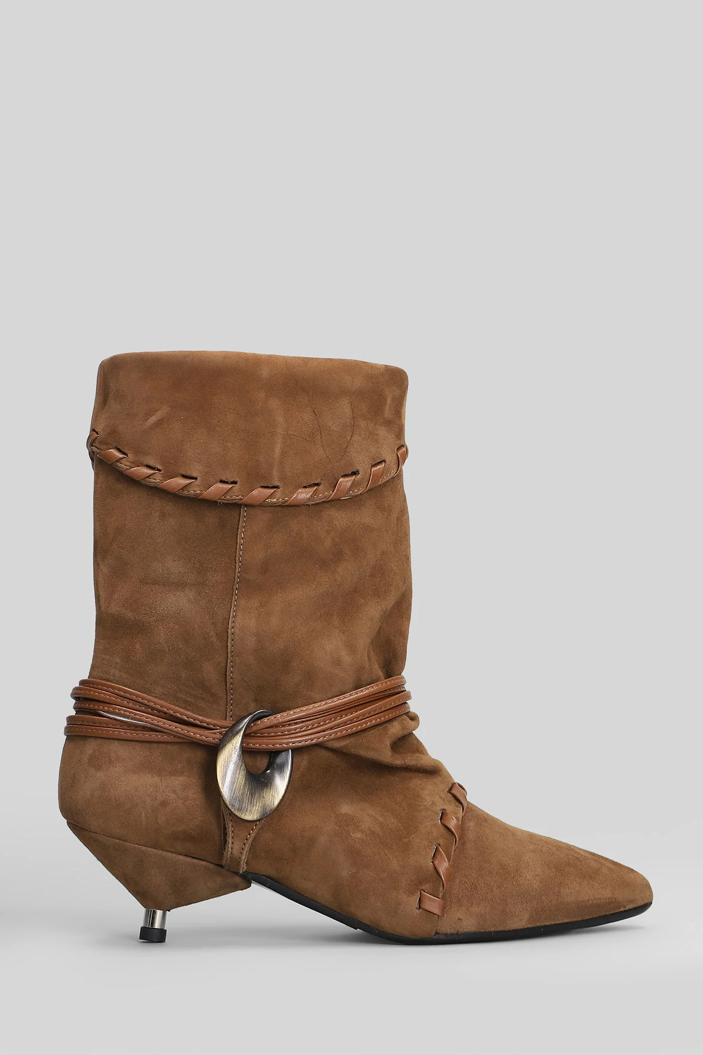Ariel High heels boots in leather color suede