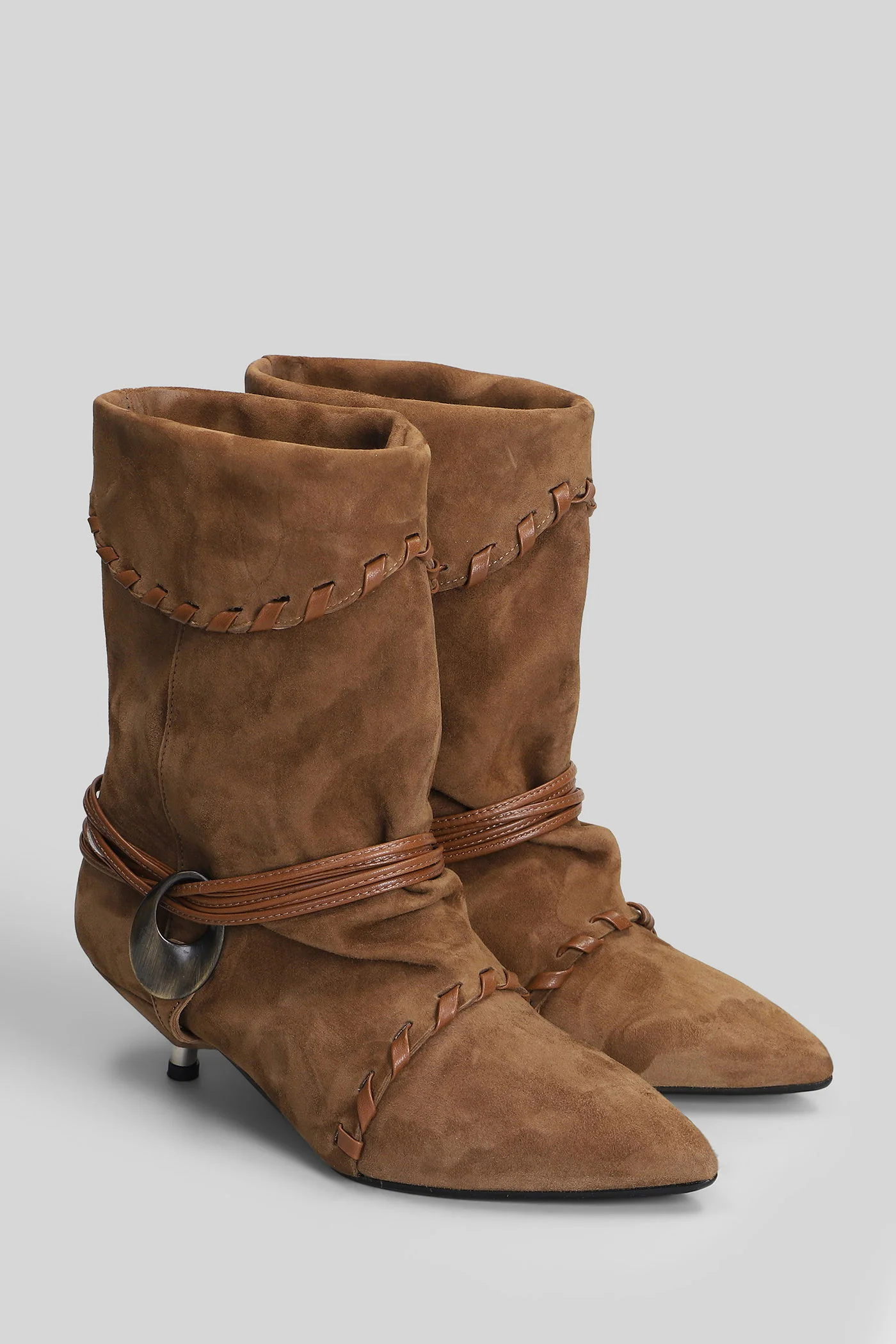 Ariel High heels boots in leather color suede - Image 2
