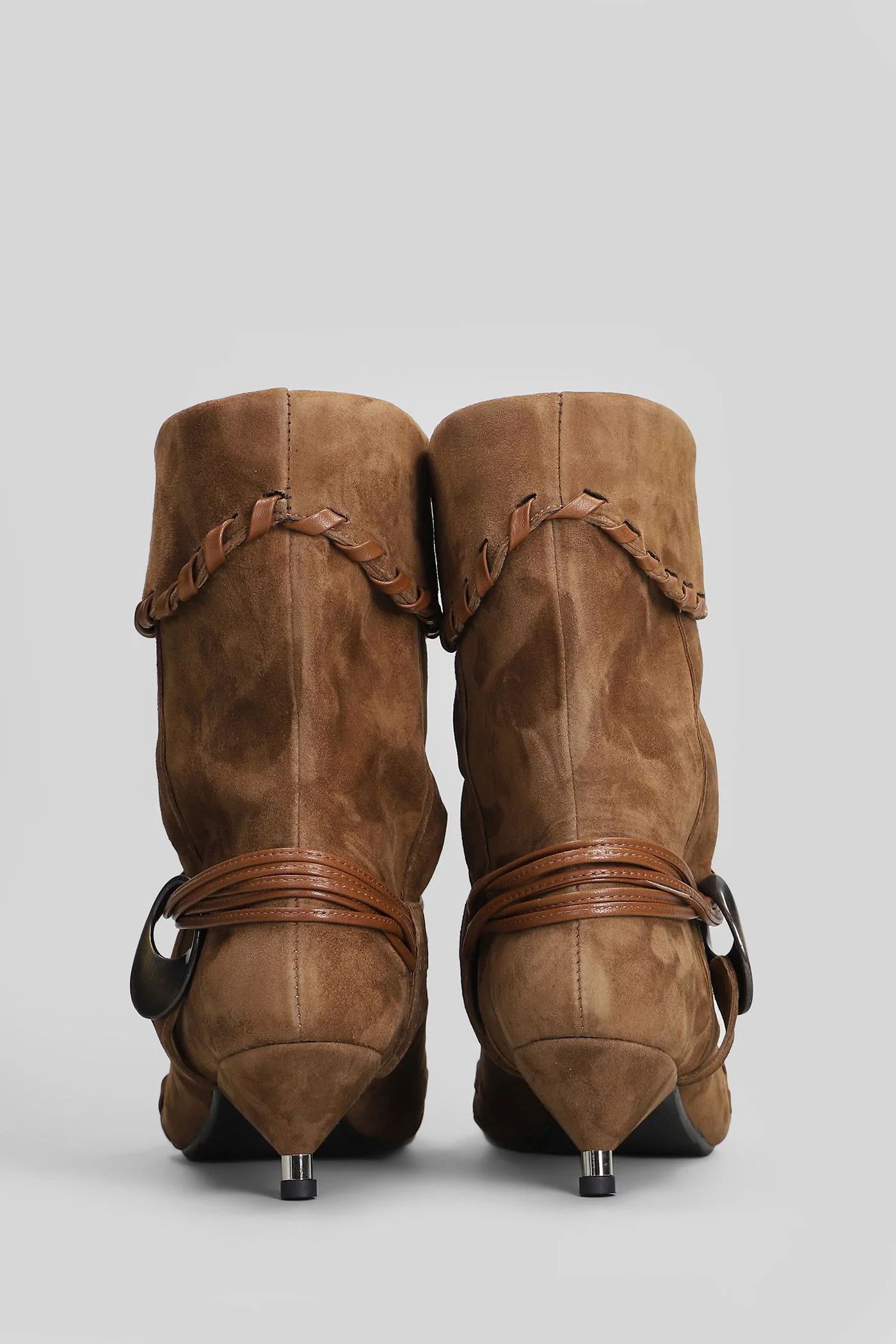 Ariel High heels boots in leather color suede - Image 4