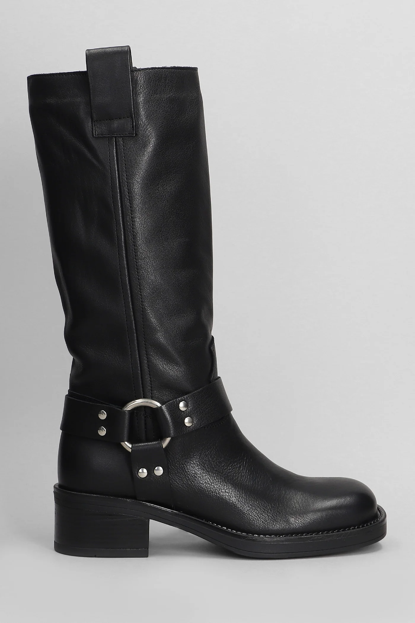 Blackpool High heels boots in black leather