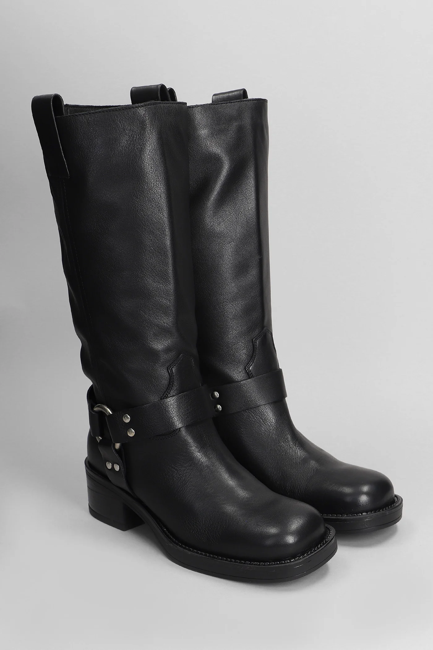 Blackpool High heels boots in black leather - Image 2