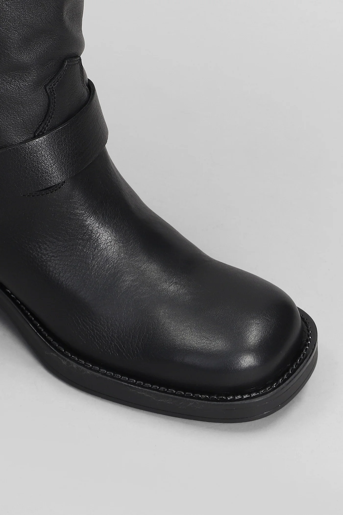 Blackpool High heels boots in black leather - Image 5