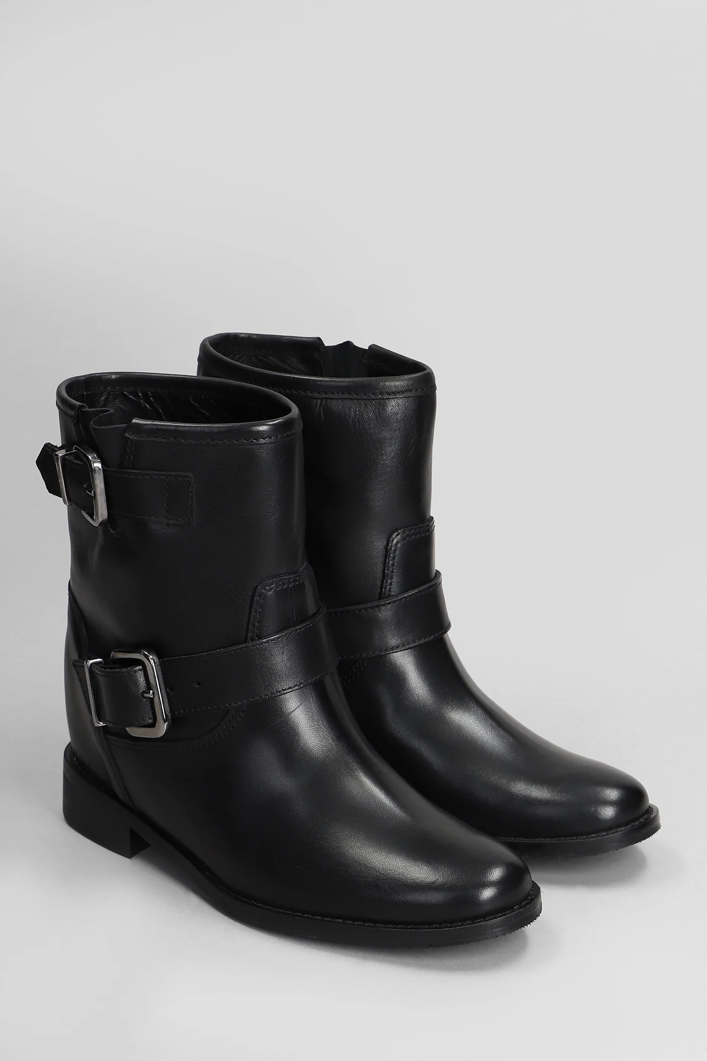 Diletta Ankle boots inside wedge in black leather - Image 2
