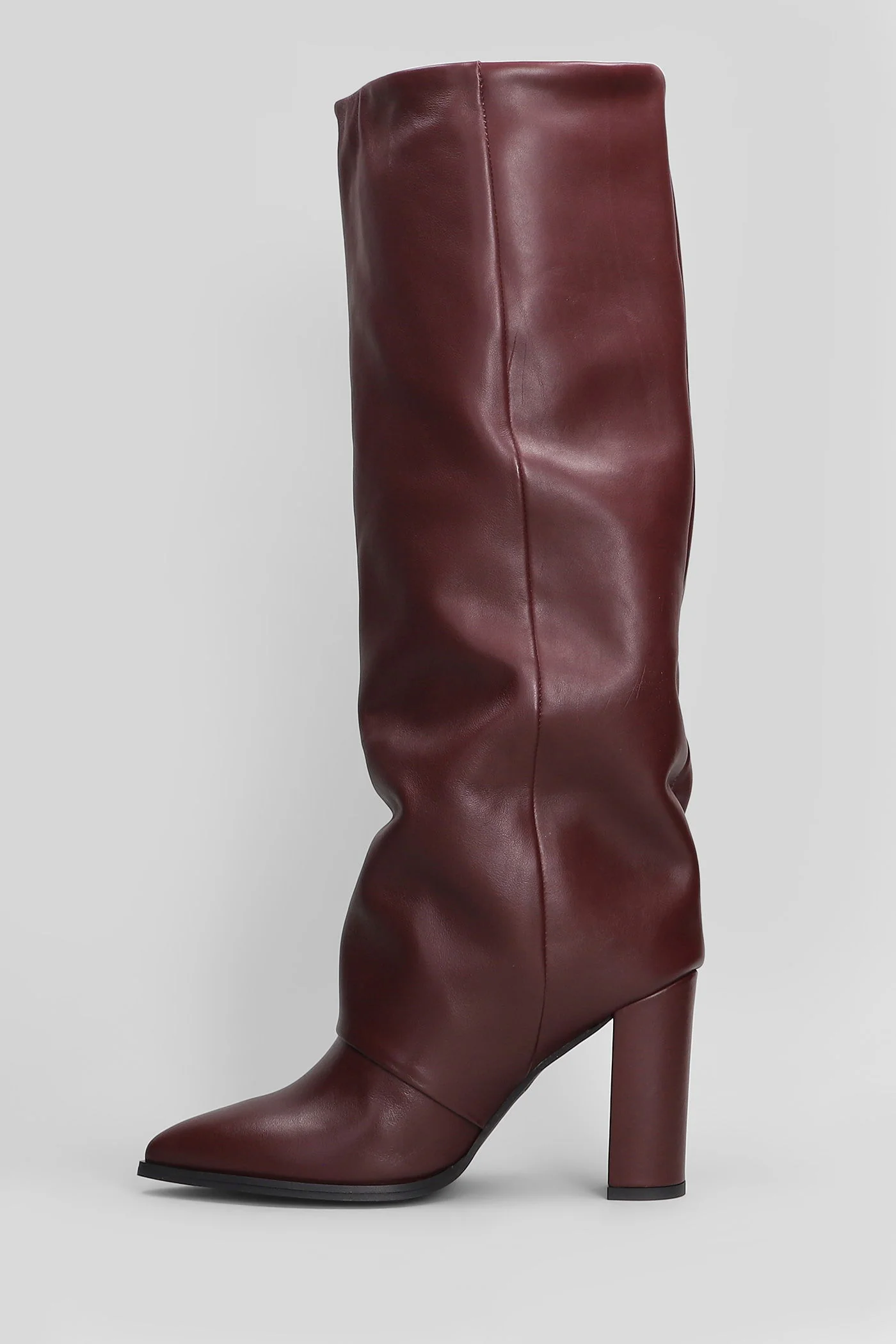 Dixi High heels boots in bordeaux leather - Image 3