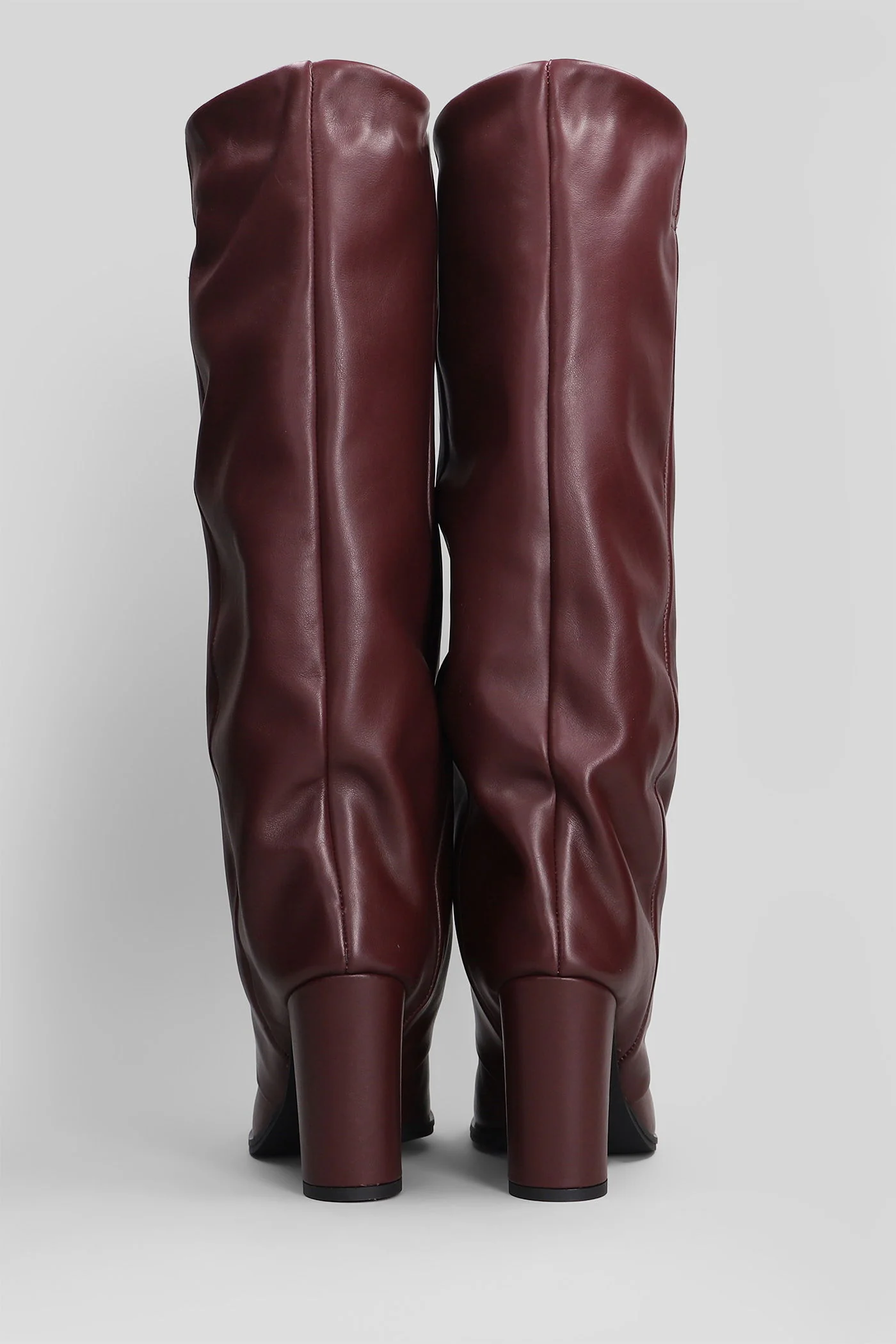 Dixi High heels boots in bordeaux leather - Image 4