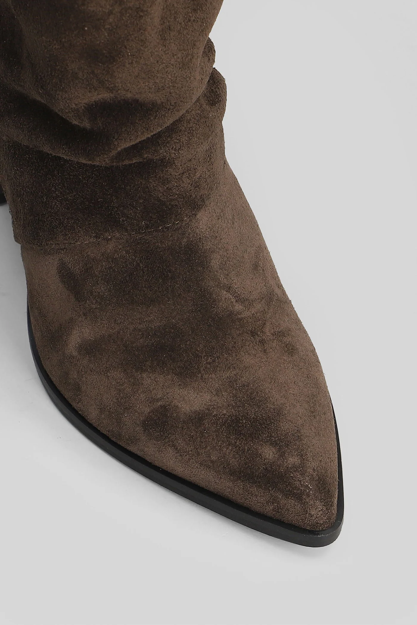Dixi High heels boots in dark brown suede - Image 5