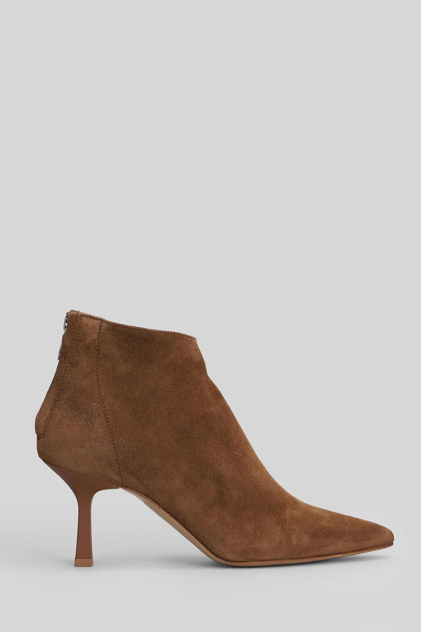 Elise High heels Ankle boots in leather color suede