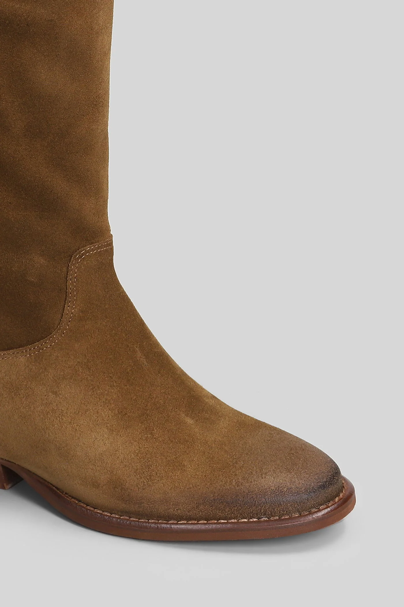 Gabon texan boots in brown suede - Image 5