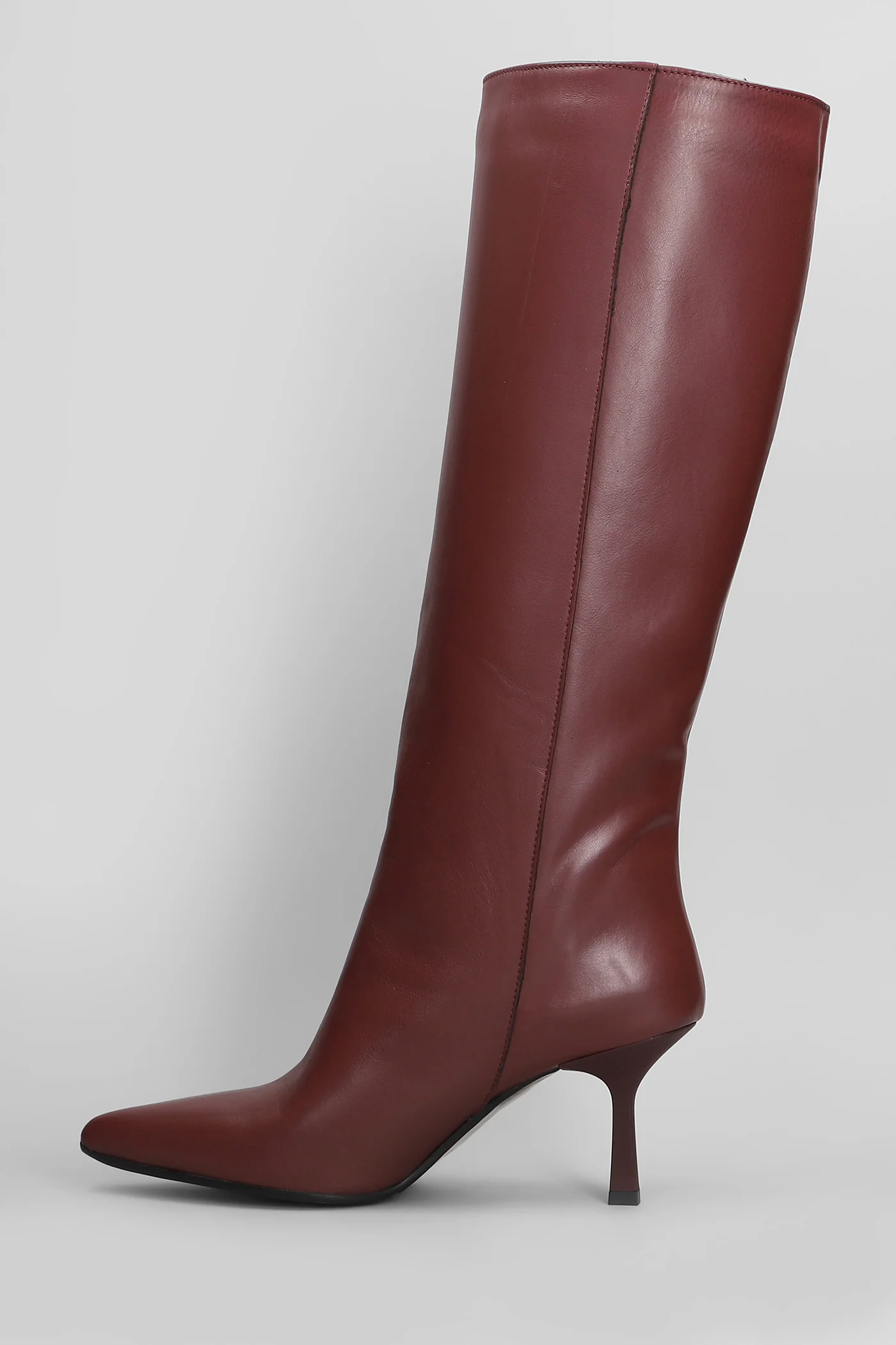 Gilda High heels boots in bordeaux leather - Image 3