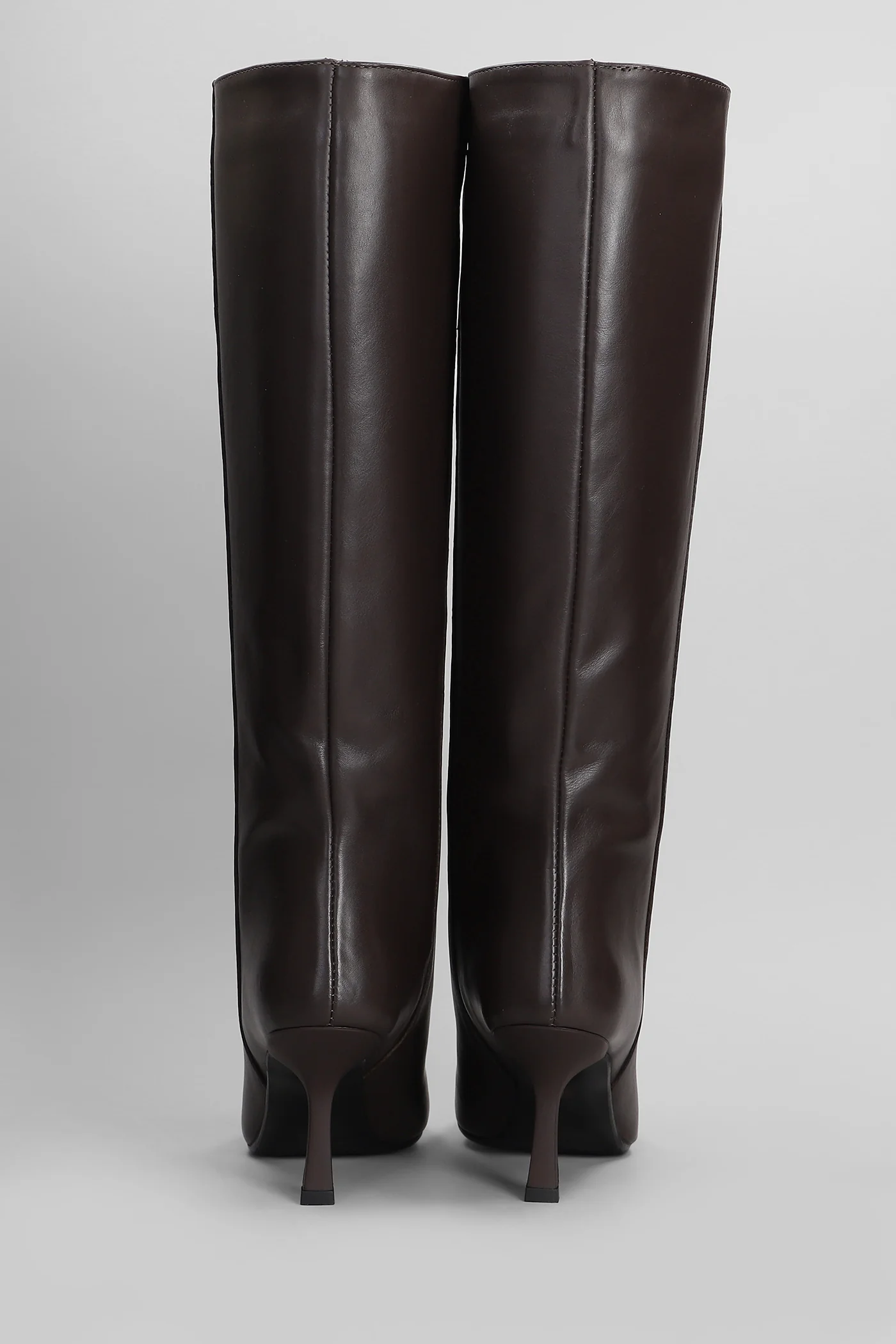 Gilda High heels boots in dark brown leather - Image 4