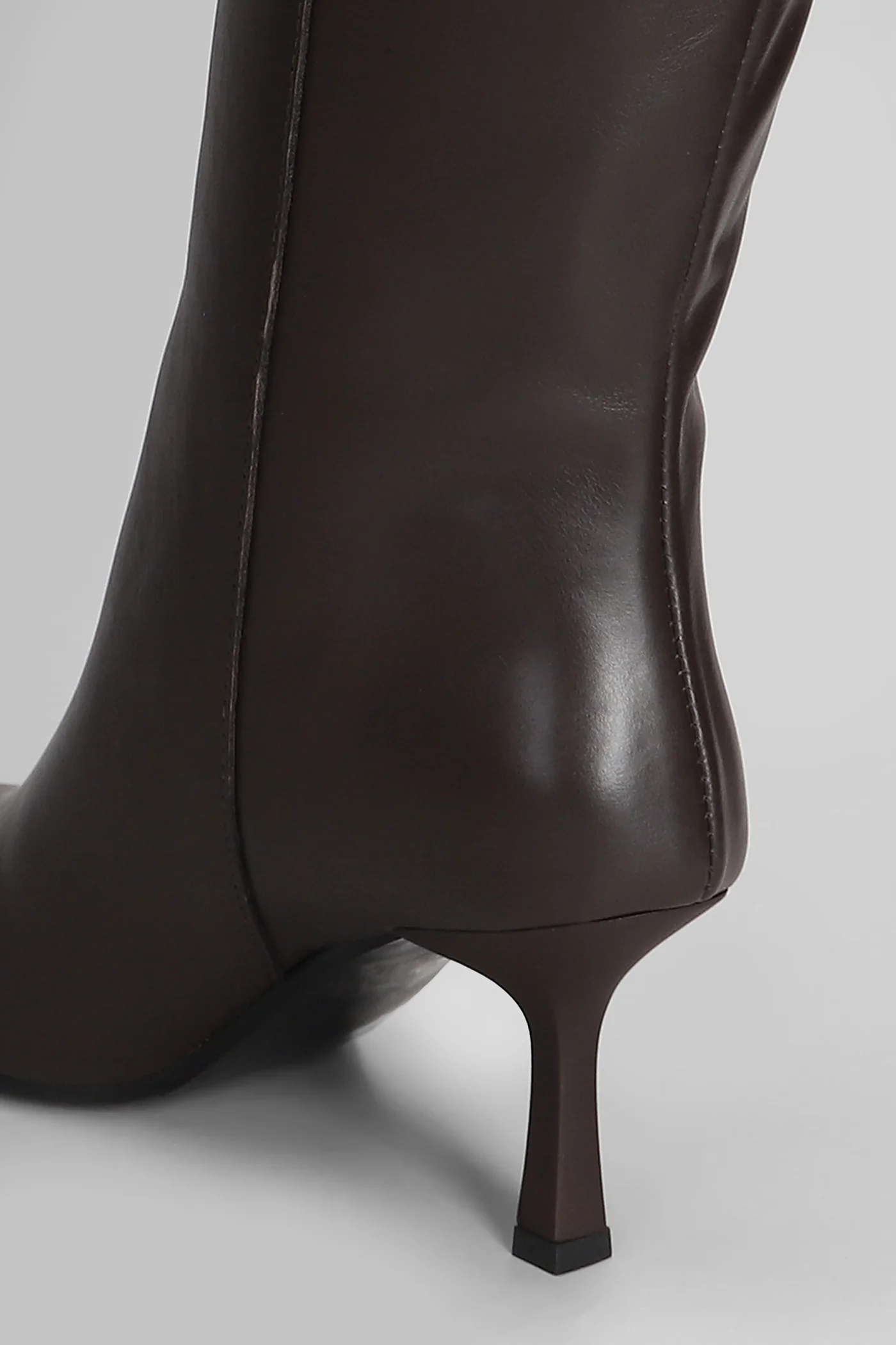 Gilda High heels boots in dark brown leather - Image 5