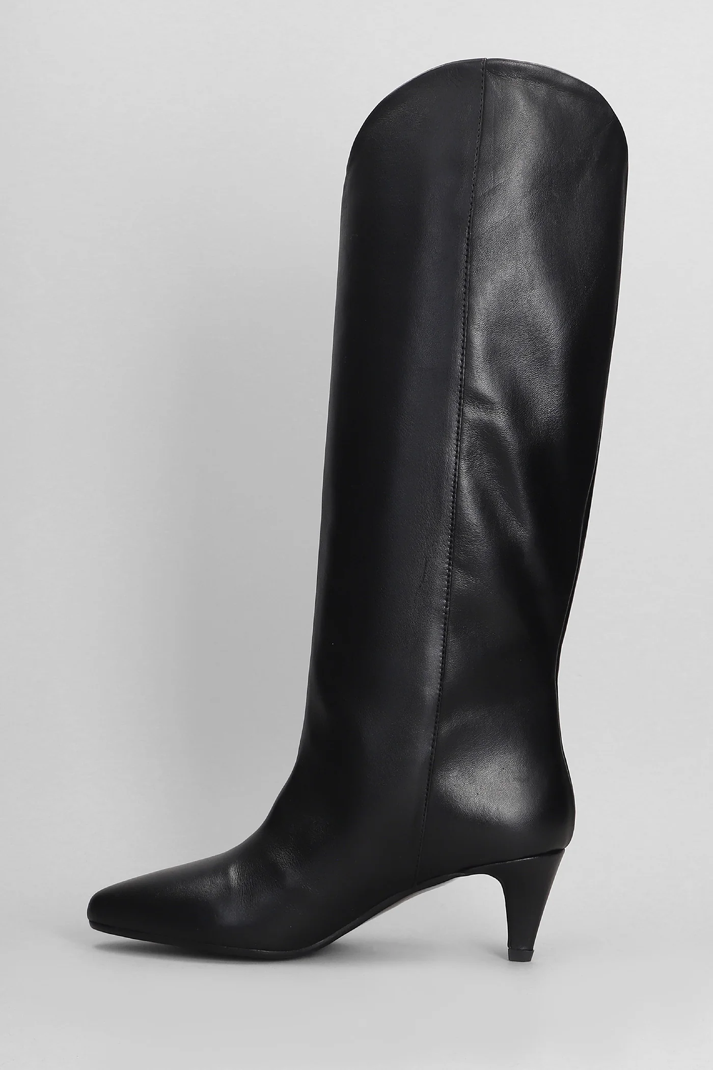 Gitana High heels boots in black leather - Image 3