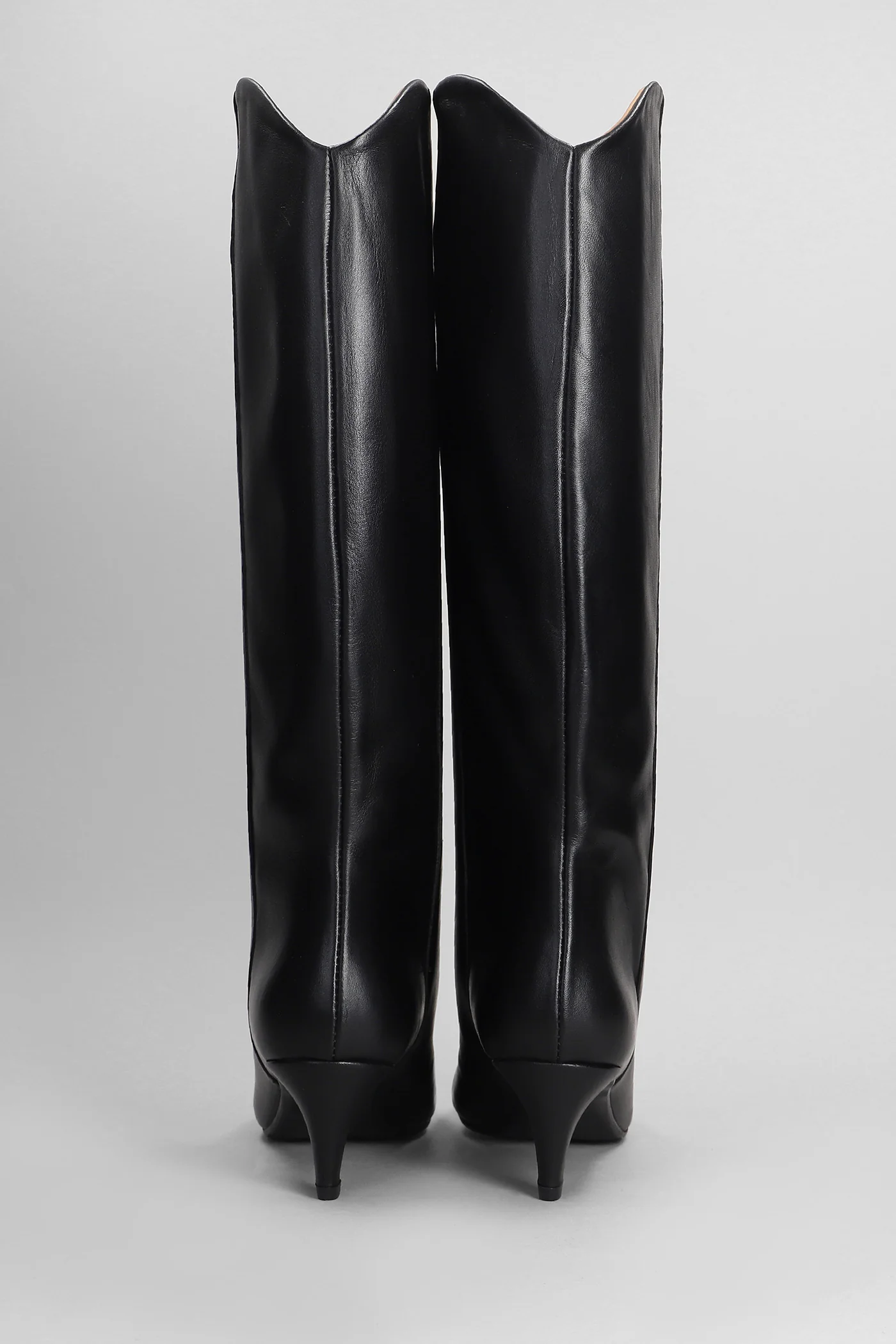 Gitana High heels boots in black leather - Image 4
