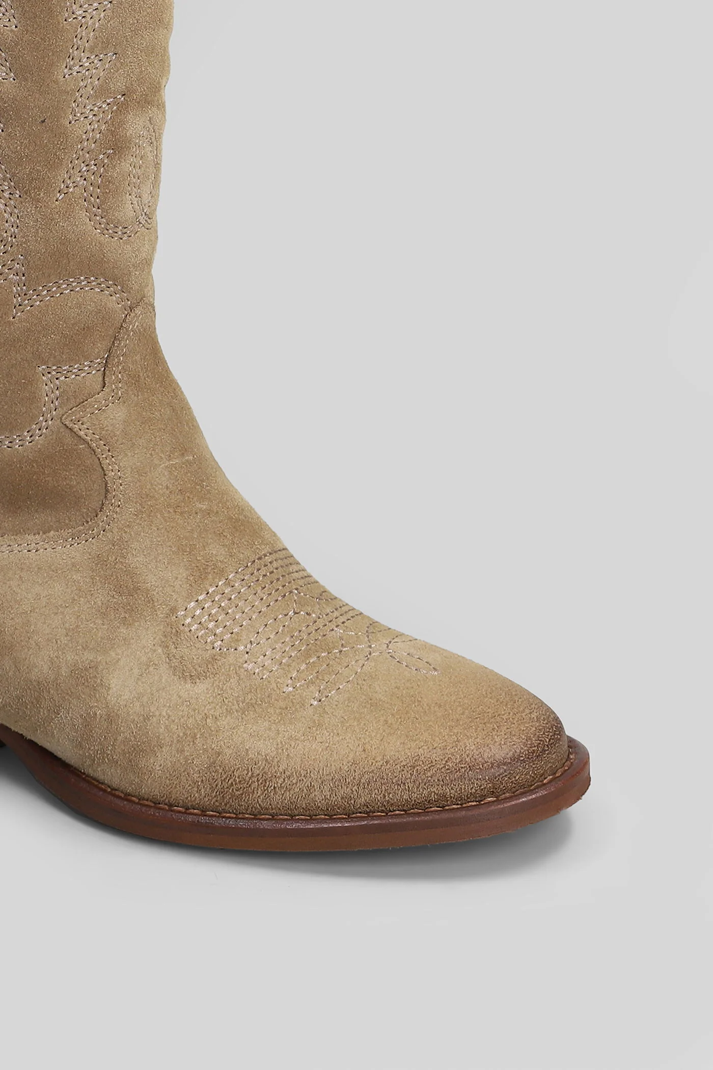 Guatemala texan boots in beige suede - Image 5