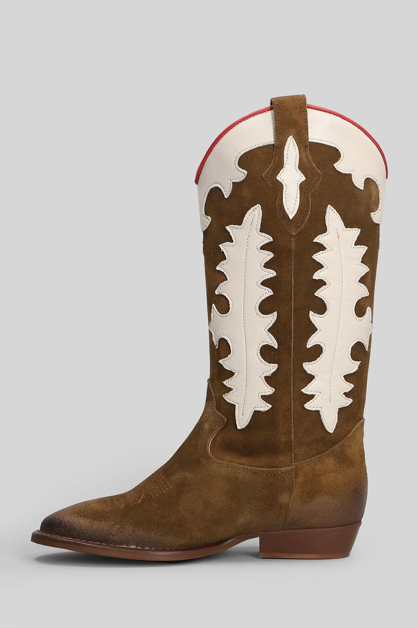 Kansas texan boots in brown suede - Image 3