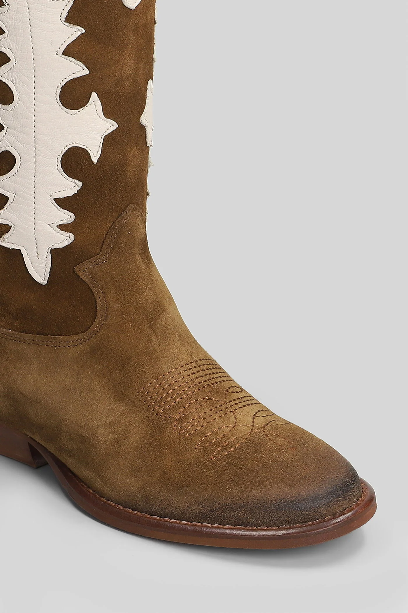 Kansas texan boots in brown suede - Image 5