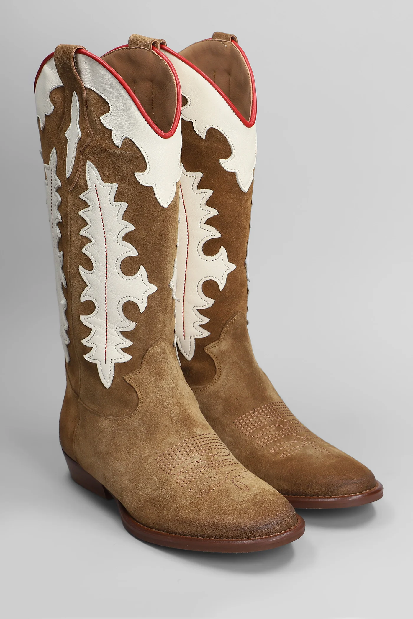 Kansas texan boots in brown suede - Image 2