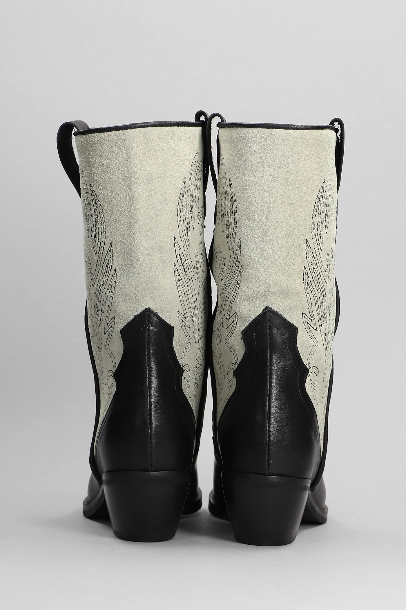 Lima texan Ankle boots in black suede and leather - Image 4