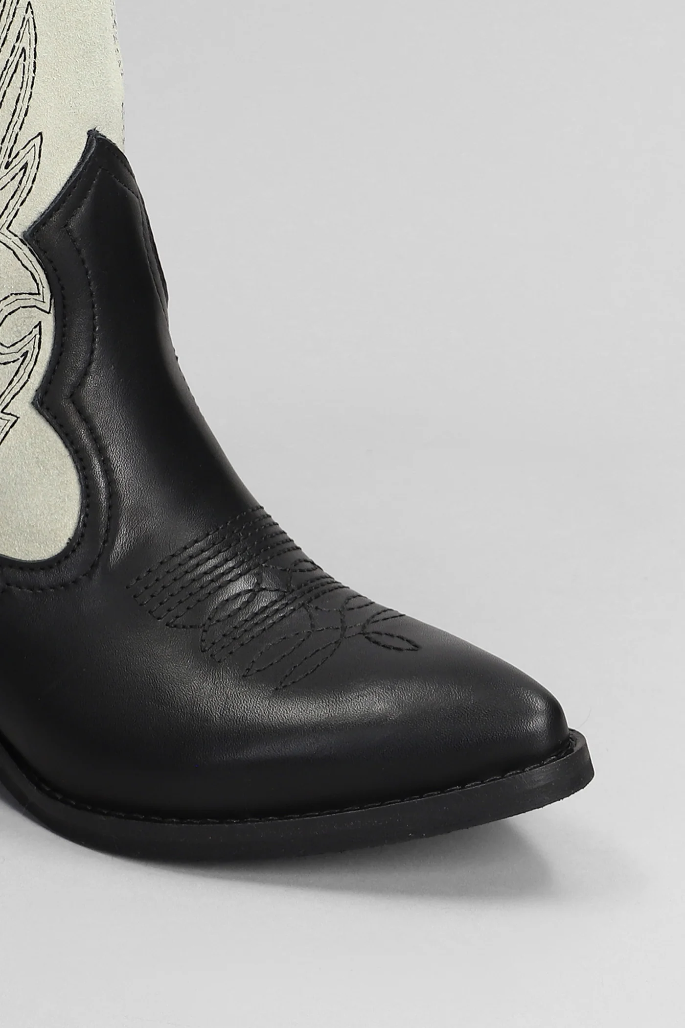 Lima texan Ankle boots in black suede and leather - Image 5
