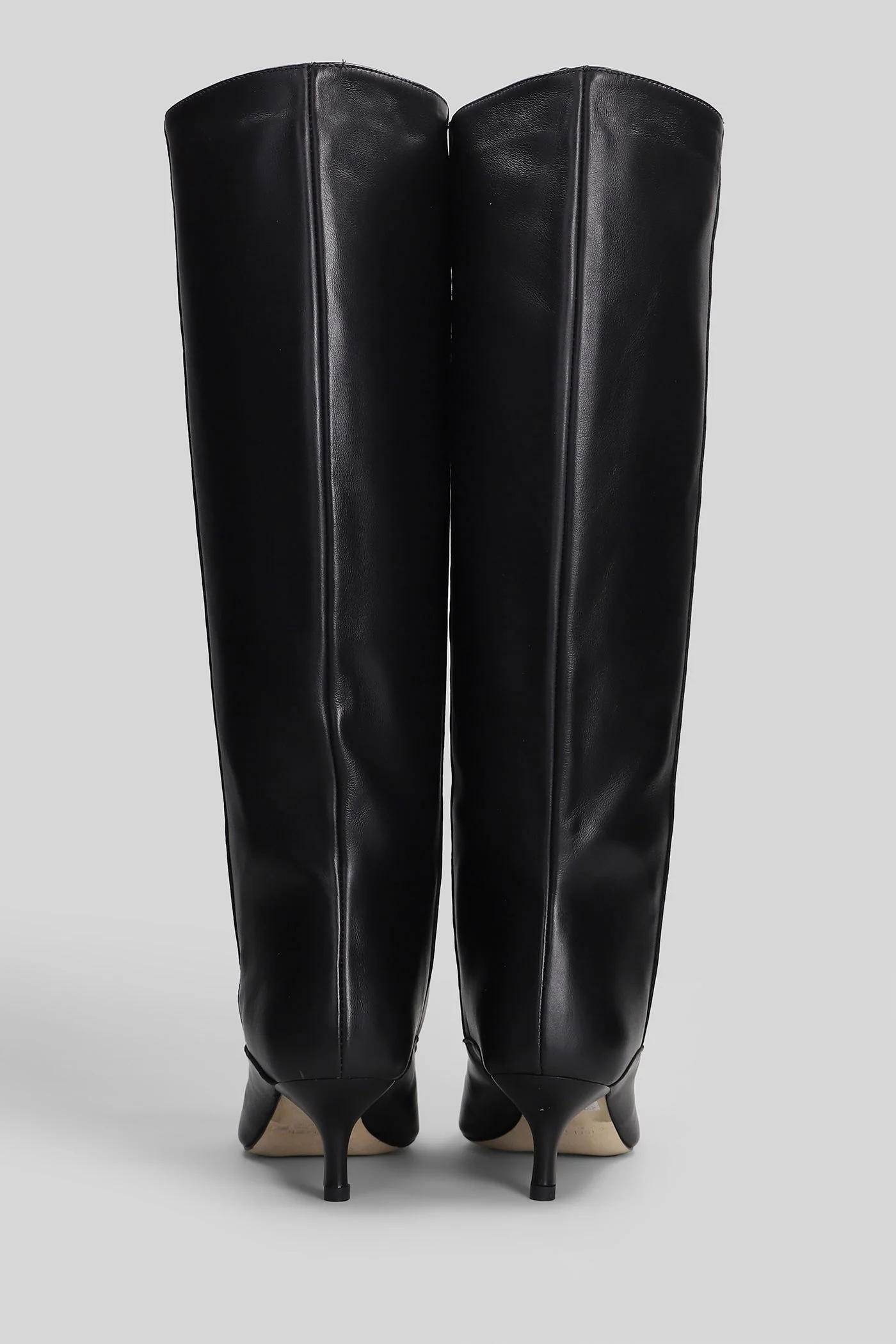 Lory High heels boots in black leather - Image 4